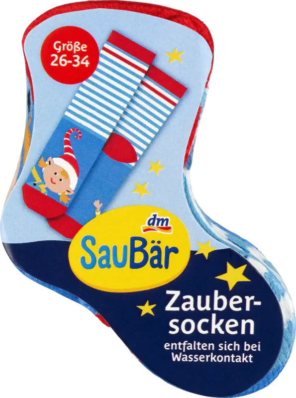 SauBär Zaubersocken Wichtel rot Gr. 26-34