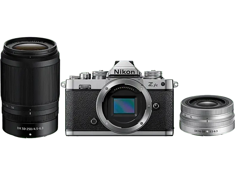 Nikon Z fc Systemkamera mit Objektiv DX 16-50mm f3.5-6.3 VR SE und 50-250 mm f4.5-6.3; Systemkamera Set
