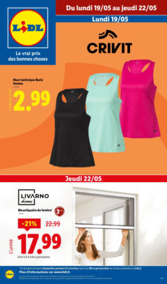 LIDL - Prévisualisation de LIDL - Equipez-vous pour faire du sport chez Lidl : qualité, confort et style à petits prix valide à partir de 18.05.2025