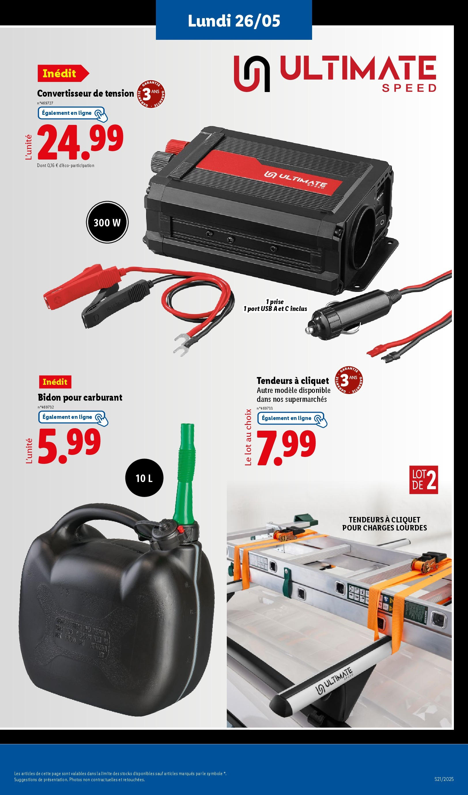 Catalogue LIDL du 21/05/2025 | Promo prospectus en ligne | Page: 57 | Produits: USB, Prise, Convertisseur Catalogue LIDL du 21/05/2025 | Promo prospectus en ligne | Page: 57 | Produits: USB, Prise, Convertisseur