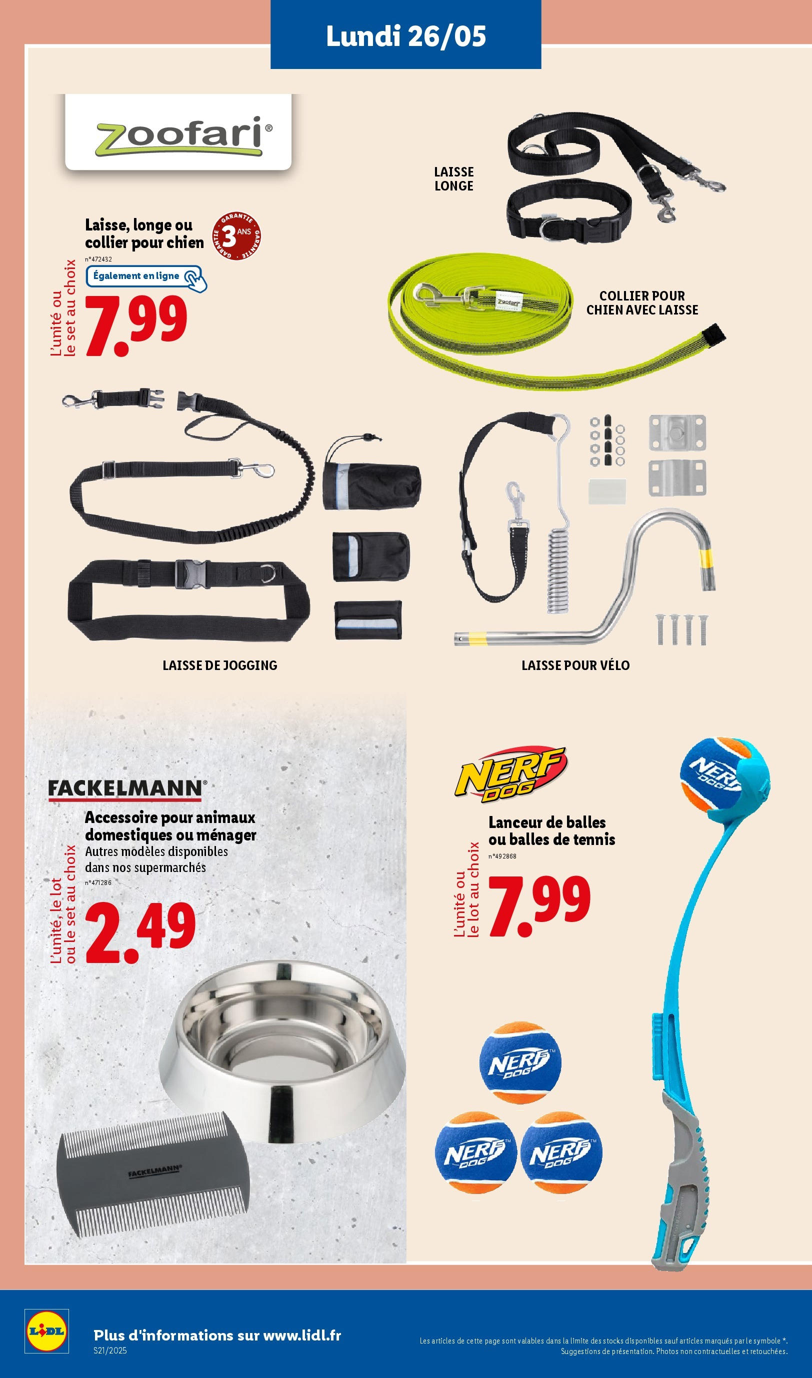 Catalogue LIDL du 21/05/2025 | Promo prospectus en ligne | Page: 66 | Produits: Vélo, Collier, Balles de tennis Catalogue LIDL du 21/05/2025 | Promo prospectus en ligne | Page: 66 | Produits: Vélo, Collier, Balles de tennis