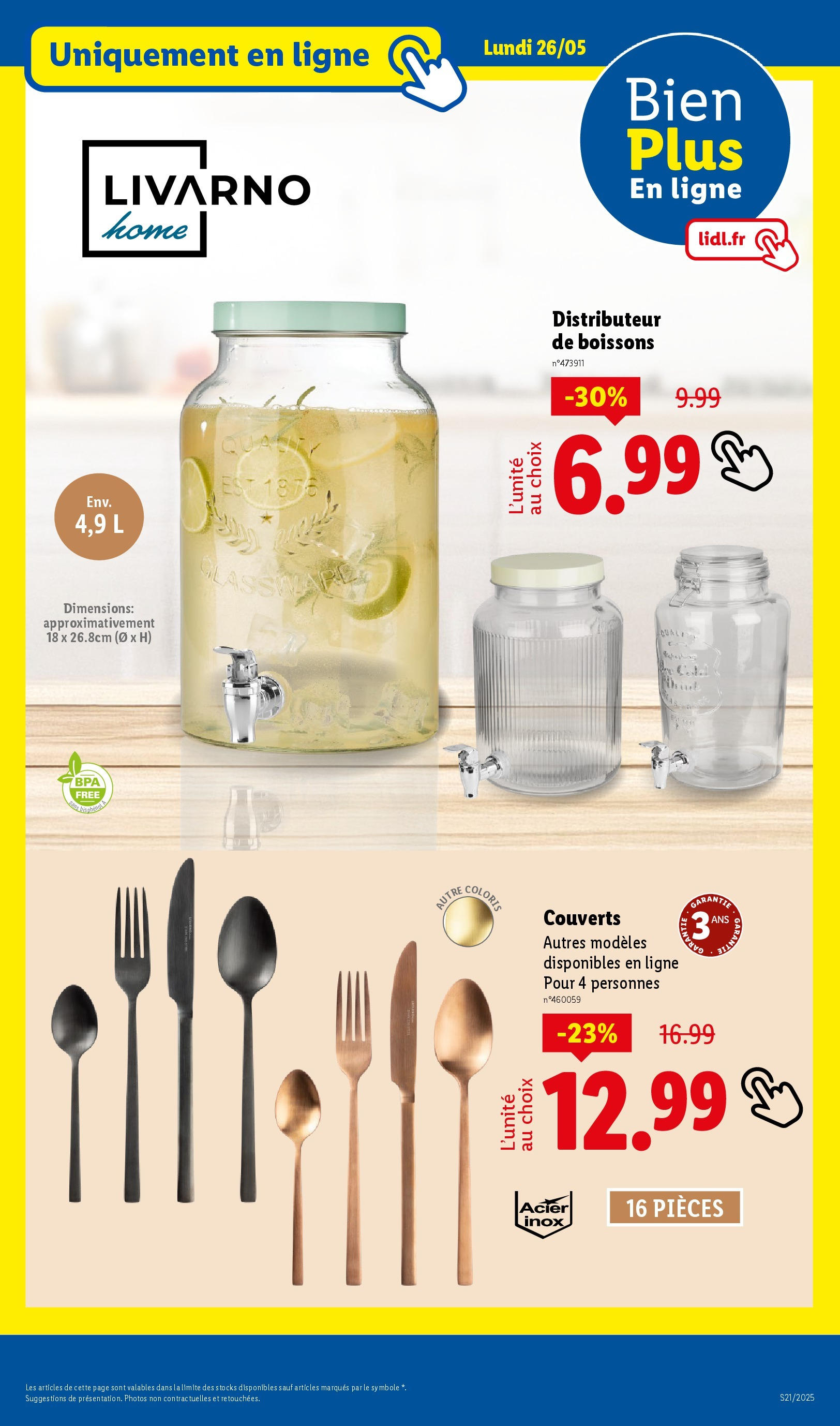 Catalogue LIDL du 21/05/2025 | Promo prospectus en ligne | Page: 77 | Produits: Distributeur de boissons Catalogue LIDL du 21/05/2025 | Promo prospectus en ligne | Page: 77 | Produits: Distributeur de boissons