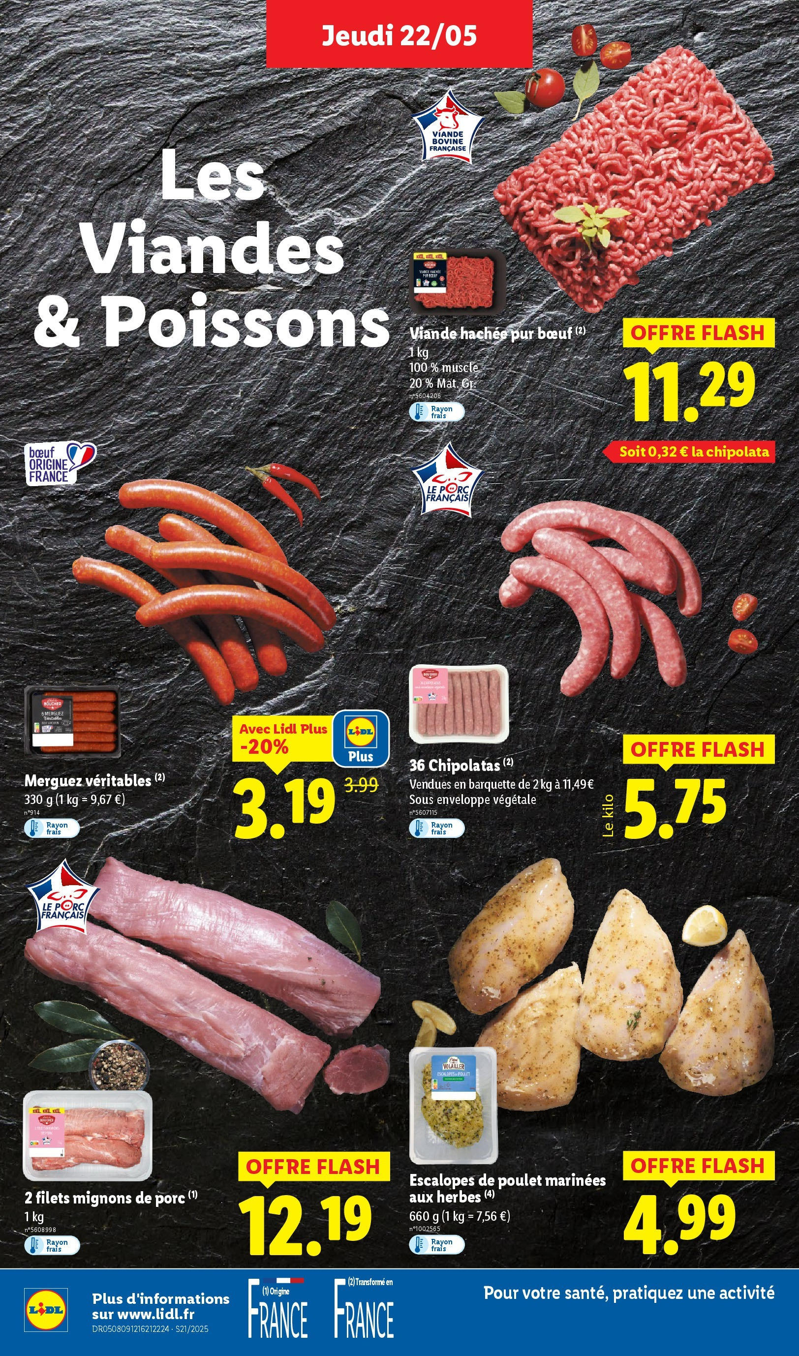 Catalogue LIDL du 21/05/2025 | Promo prospectus en ligne | Page: 6 | Produits: Merguez Veritables, Enveloppe, Merguez, Viande Catalogue LIDL du 21/05/2025 | Promo prospectus en ligne | Page: 6 | Produits: Merguez Veritables, Enveloppe, Merguez, Viande
