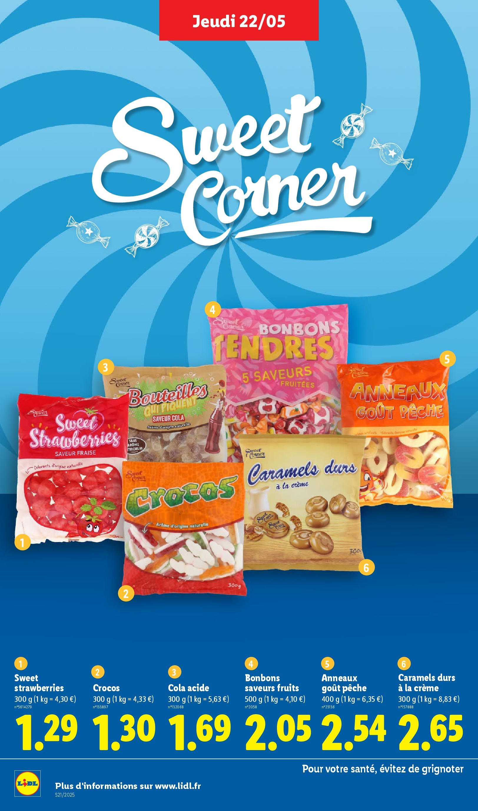 Catalogue LIDL du 21/05/2025 | Promo prospectus en ligne | Page: 10 | Produits: Fraise, Pêche, Bonbons, Crème Catalogue LIDL du 21/05/2025 | Promo prospectus en ligne | Page: 10 | Produits: Fraise, Pêche, Bonbons, Crème