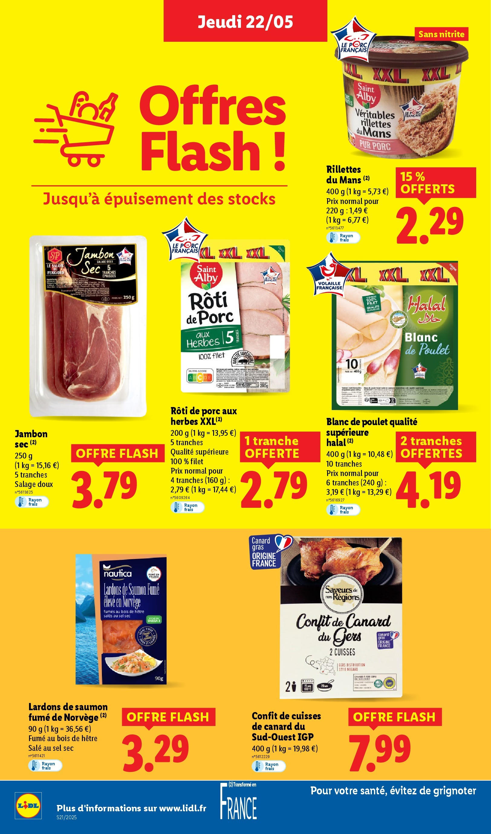 Catalogue LIDL du 21/05/2025 | Promo prospectus en ligne | Page: 16 | Produits: Confit de canard, Cuisses de canard, Jambon, Porc Catalogue LIDL du 21/05/2025 | Promo prospectus en ligne | Page: 16 | Produits: Confit de canard, Cuisses de canard, Jambon, Porc