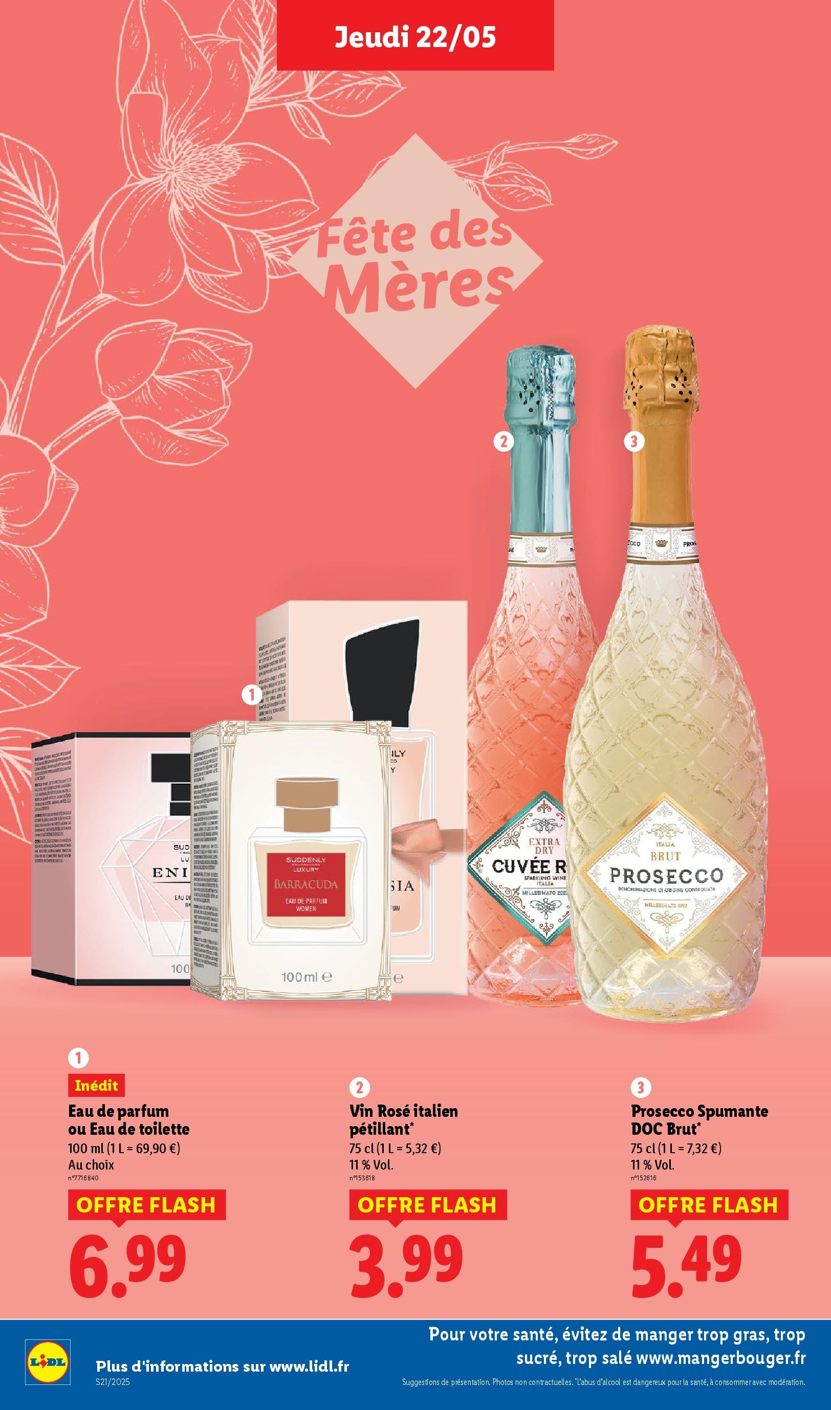 Catalogue LIDL du 21/05/2025 | Promo prospectus en ligne | Page: 28 | Produits: Parfum, Eau de toilette, Prosecco, Eau de parfum Catalogue LIDL du 21/05/2025 | Promo prospectus en ligne | Page: 28 | Produits: Parfum, Eau de toilette, Prosecco, Eau de parfum