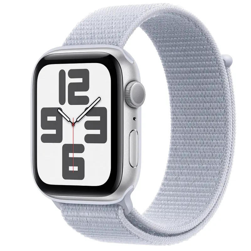 Смарт часовник Apple Watch SE2 v3 44mm Silver/Blue Cloud Loop mxet3 , 1.78 , 32 , 44.00 , Apple S8 SiP 64-bit Dual Core