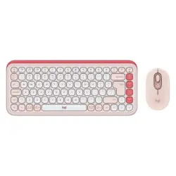 Клавиатура Logitech POP ICON + МИШКА - ROSE 920-013142