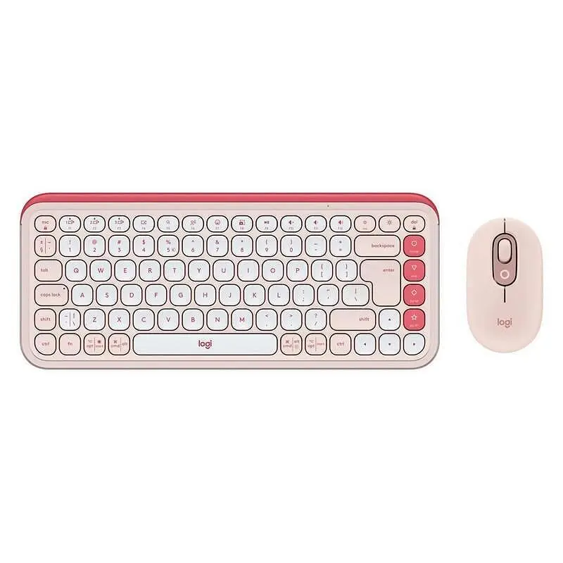 Клавиатура Logitech POP ICON + МИШКА - ROSE 920-013142