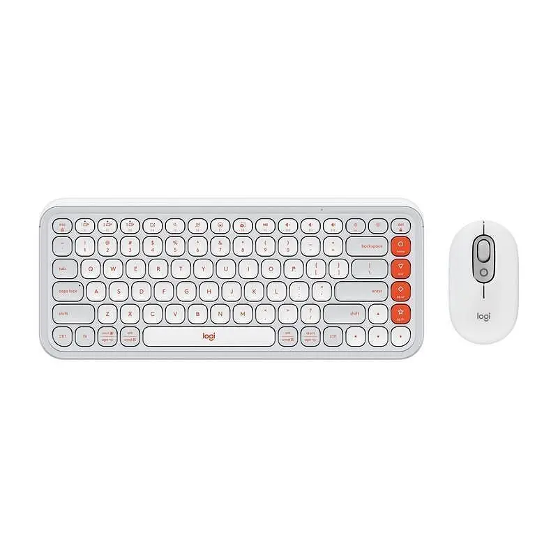 Клавиатура Logitech POP ICON + МИШКА - OFF WHITE 920-013141