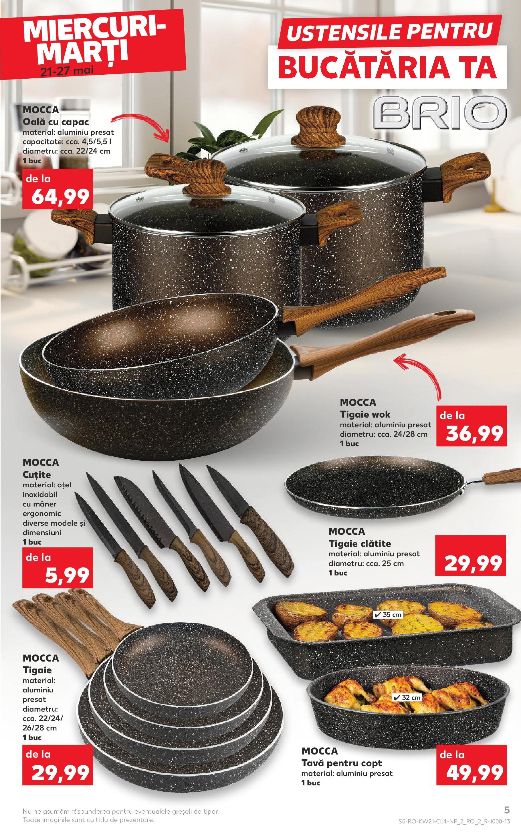 Catalog Kaufland - Sibiu Nonfood 21.05.2025 - Revista si Oferta | Pagină: 5 | Produse: Tigaie, Oală, Mâner, Clătite