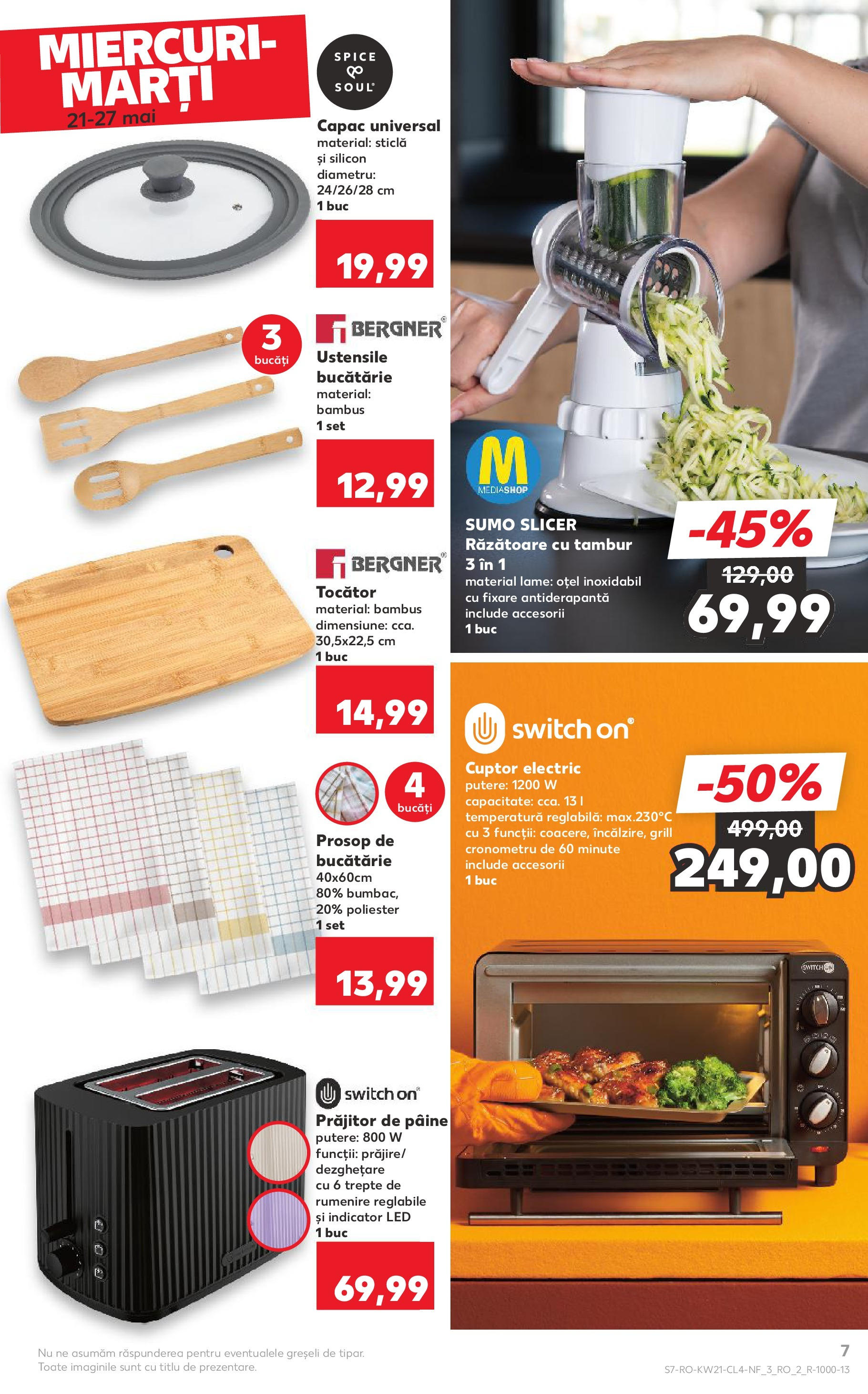 Catalog Kaufland - Sibiu Nonfood 21.05.2025 - Revista si Oferta | Pagină: 7 | Produse: Cuptor, Răzătoare, Bucătărie, Pâine