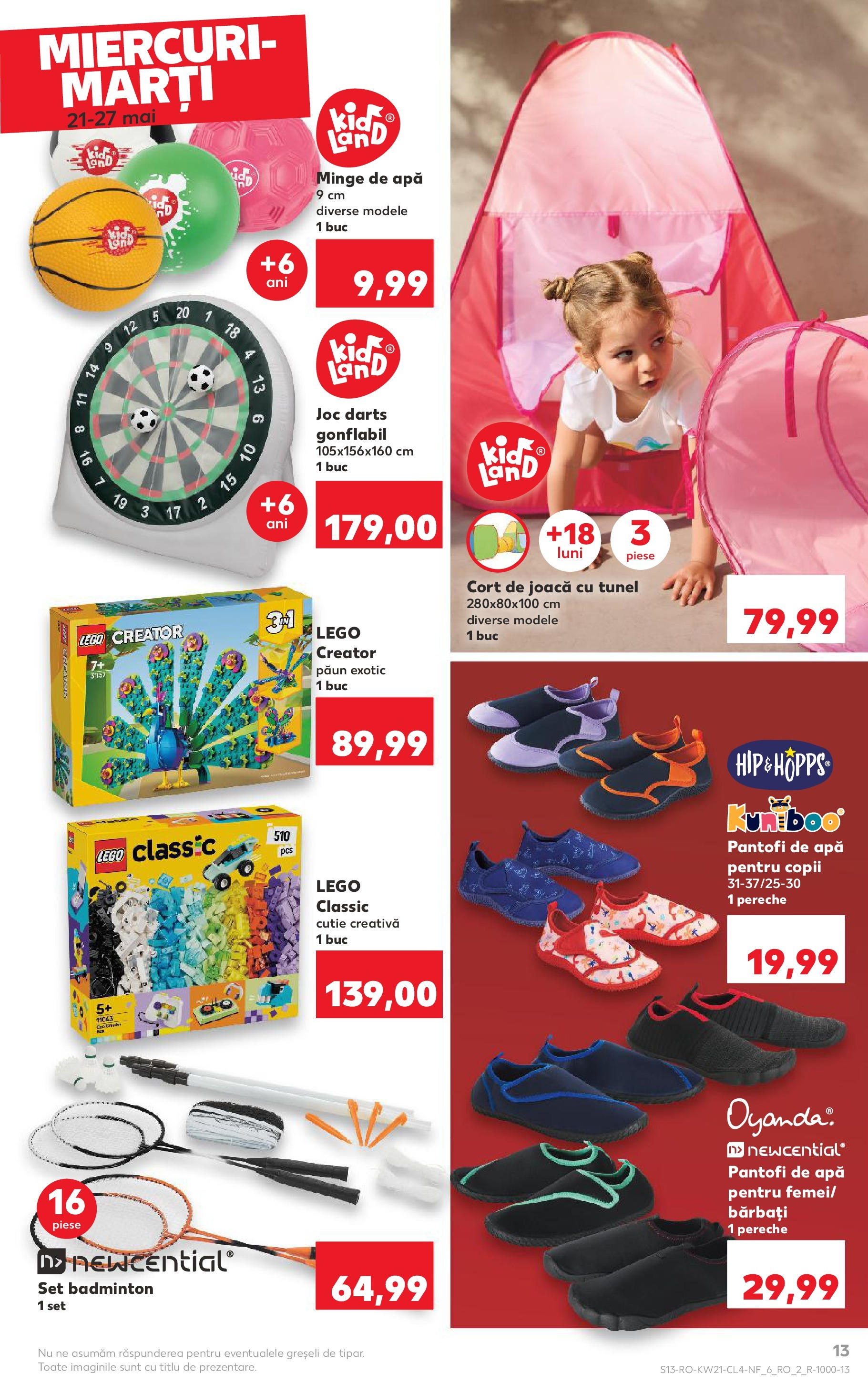 Catalog Kaufland - Sibiu Nonfood 21.05.2025 - Revista si Oferta | Pagină: 13 | Produse: Joc, Pantofi, Cort, Cutie