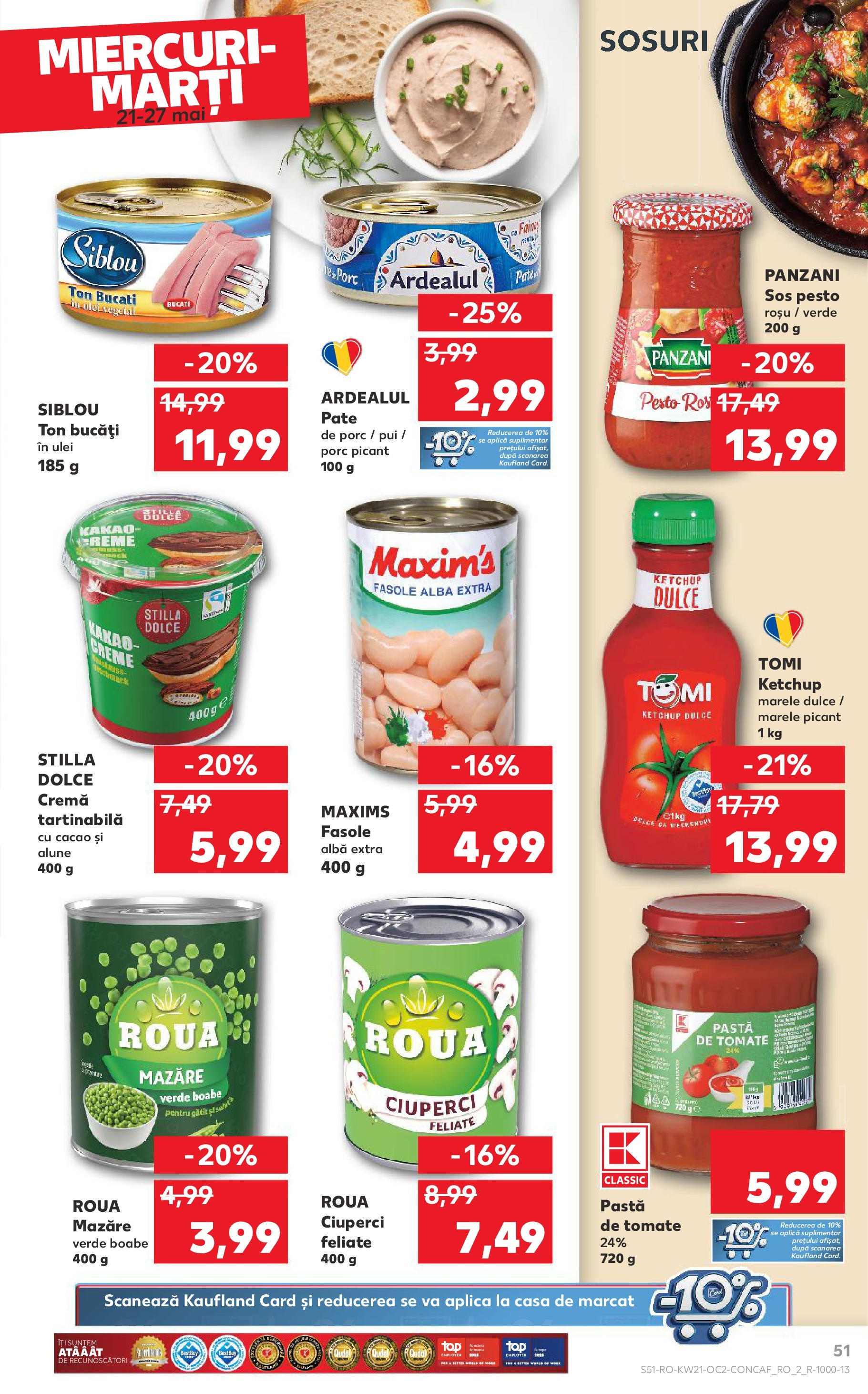 Catalog Kaufland - Sibiu 21.05.2025 || Revista si Oferte | Pagină: 51 | Produse: Hacıyatmaz Kedi Oyuncağı, Alune, Ulei, Sos Catalog Kaufland - Sibiu 21.05.2025 - Revista si Oferta | Pagină: 51 | Produse: Hacıyatmaz Kedi Oyuncağı, Alune, Ulei, Sos