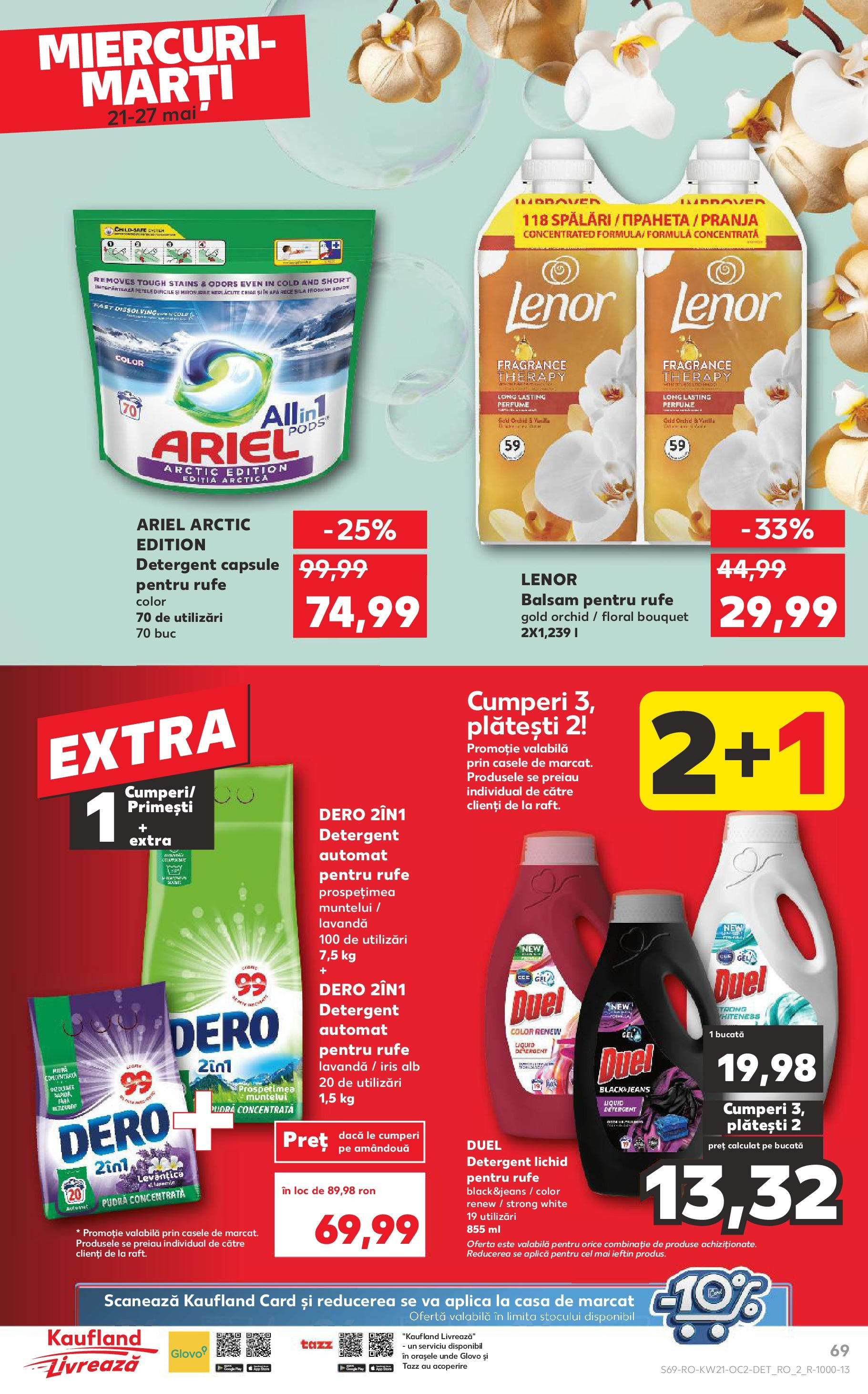 Catalog Kaufland - Sibiu 21.05.2025 || Revista si Oferte | Pagină: 69 | Produse: Pudră, Balsam, Yorgan, Apă Catalog Kaufland - Sibiu 21.05.2025 - Revista si Oferta | Pagină: 69 | Produse: Pudră, Balsam, Yorgan, Apă