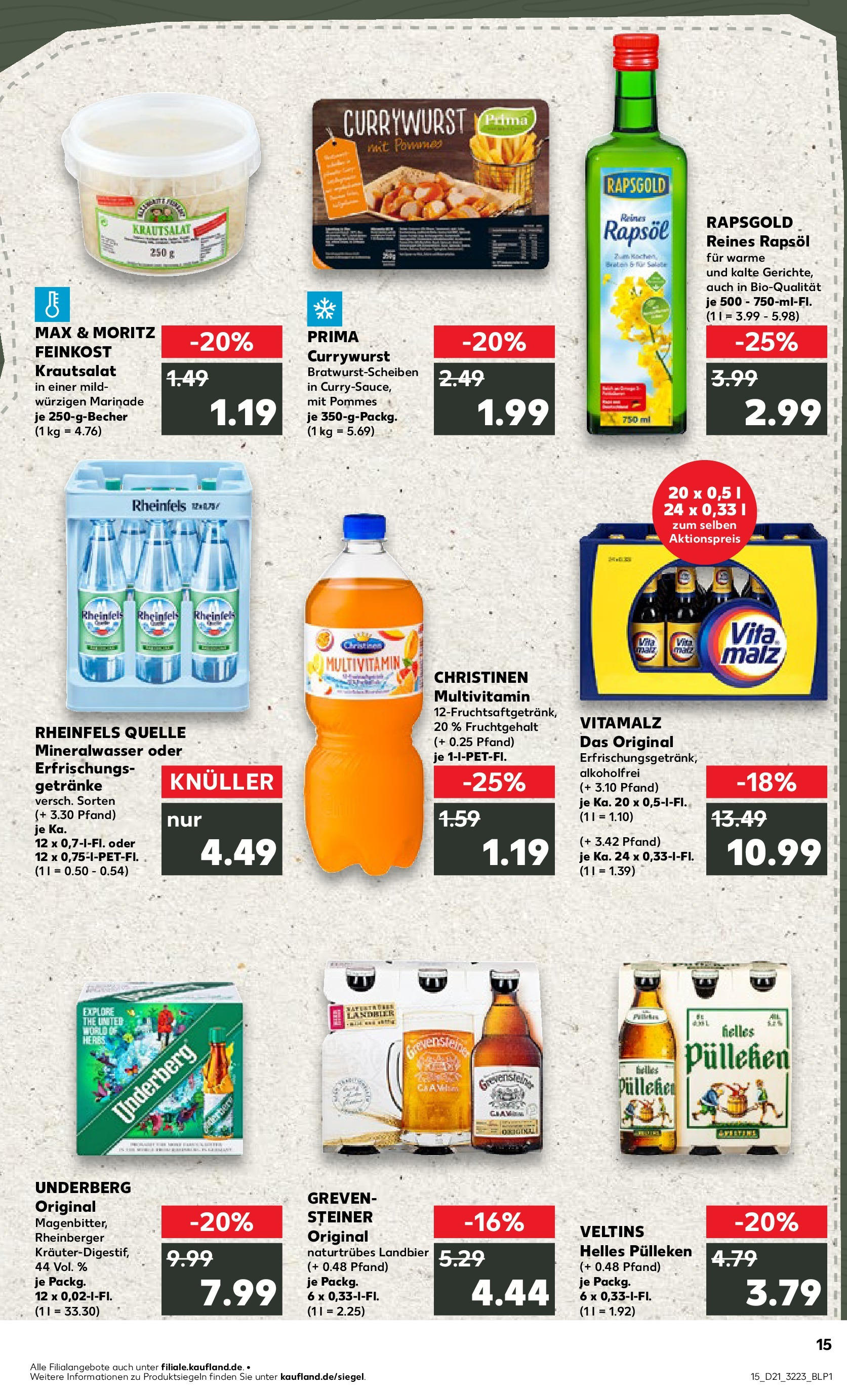 Kaufland prospekt Oer-Erkenschwick (ab 22.05.2025) » Angebote Online | Seite: 15 | Produkte: Helles pulleken, Mineralwasser, Veltins, Underberg Kaufland prospekt Oer-Erkenschwick (ab 22.05.2025) » Angebote Online zum Blättern | Seite: 15 | Produkte: Helles pulleken, Mineralwasser, Veltins, Underberg