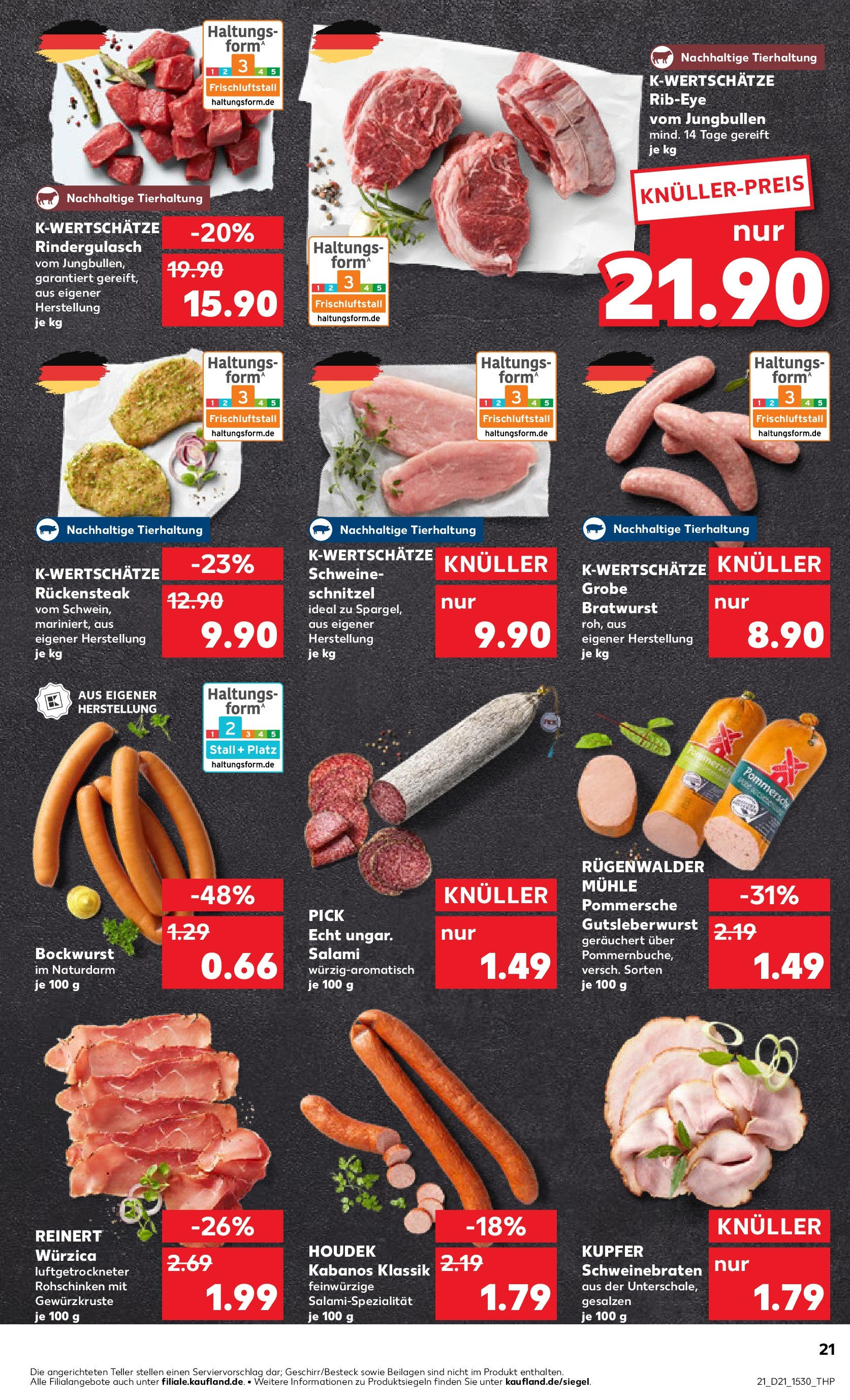 Kaufland prospekt Oer-Erkenschwick (ab 22.05.2025) » Angebote Online | Seite: 21 | Produkte: Rindergulasch, Bratwurst, Schnitzel, Steak Kaufland prospekt Oer-Erkenschwick (ab 22.05.2025) » Angebote Online zum Blättern | Seite: 21 | Produkte: Rindergulasch, Bratwurst, Schnitzel, Steak