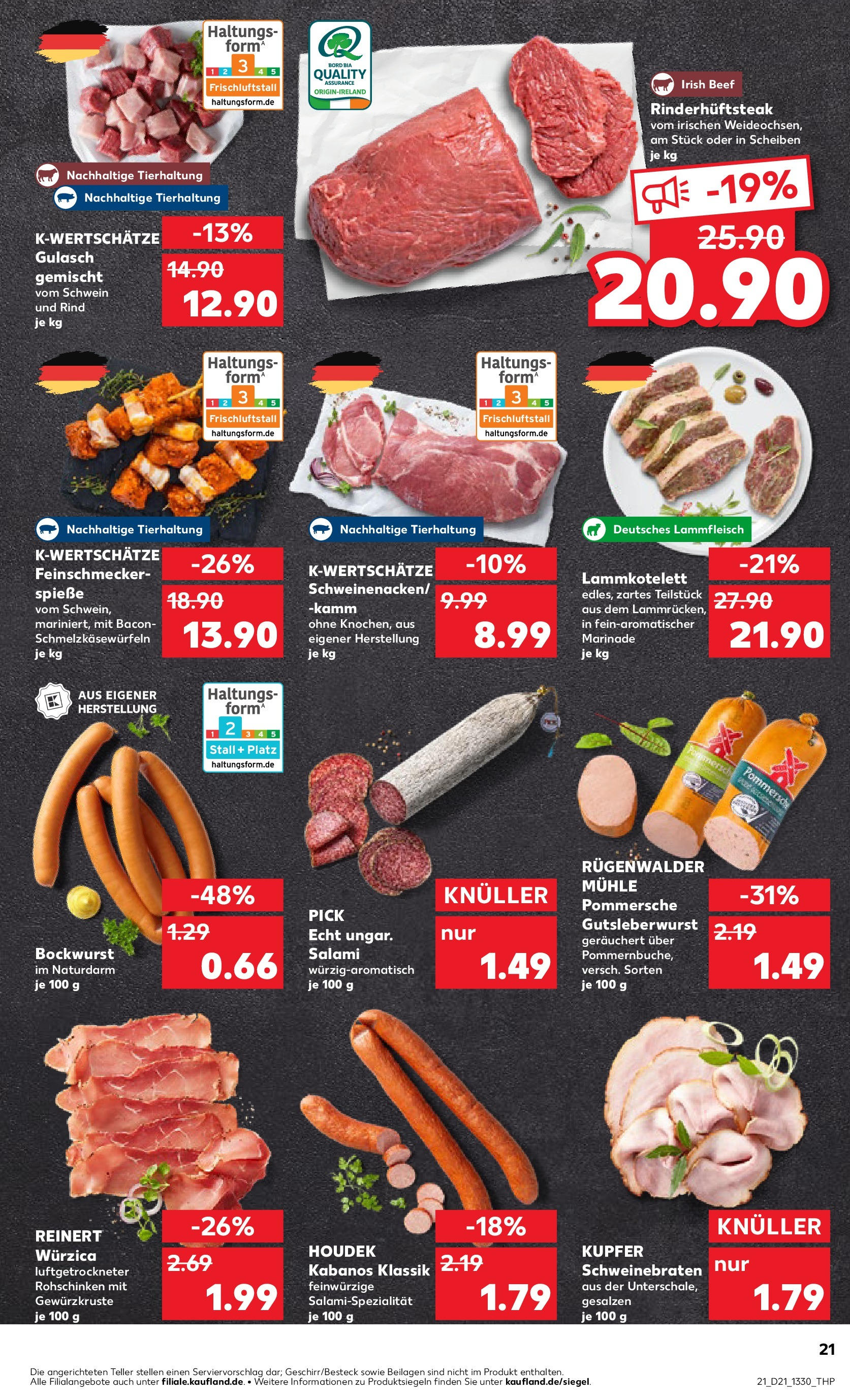 Kaufland prospekt Remscheid (ab 22.05.2025) » Angebote Online | Seite: 21 | Produkte: Mühle, Gulasch, Salami, Steak Kaufland prospekt Remscheid (ab 22.05.2025) » Angebote Online zum Blättern | Seite: 21 | Produkte: Mühle, Gulasch, Salami, Steak