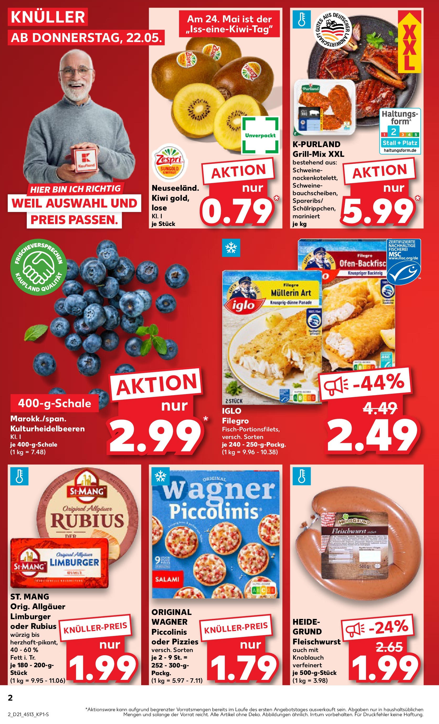 Kaufland prospekt Metzingen (ab 21.05.2025) » Angebote Online | Seite: 2 | Produkte: Iglo, Knoblauch, Piccolinis, Kiwi Kaufland prospekt Metzingen (ab 21.05.2025) » Angebote Online zum Blättern | Seite: 2 | Produkte: Iglo, Knoblauch, Piccolinis, Kiwi