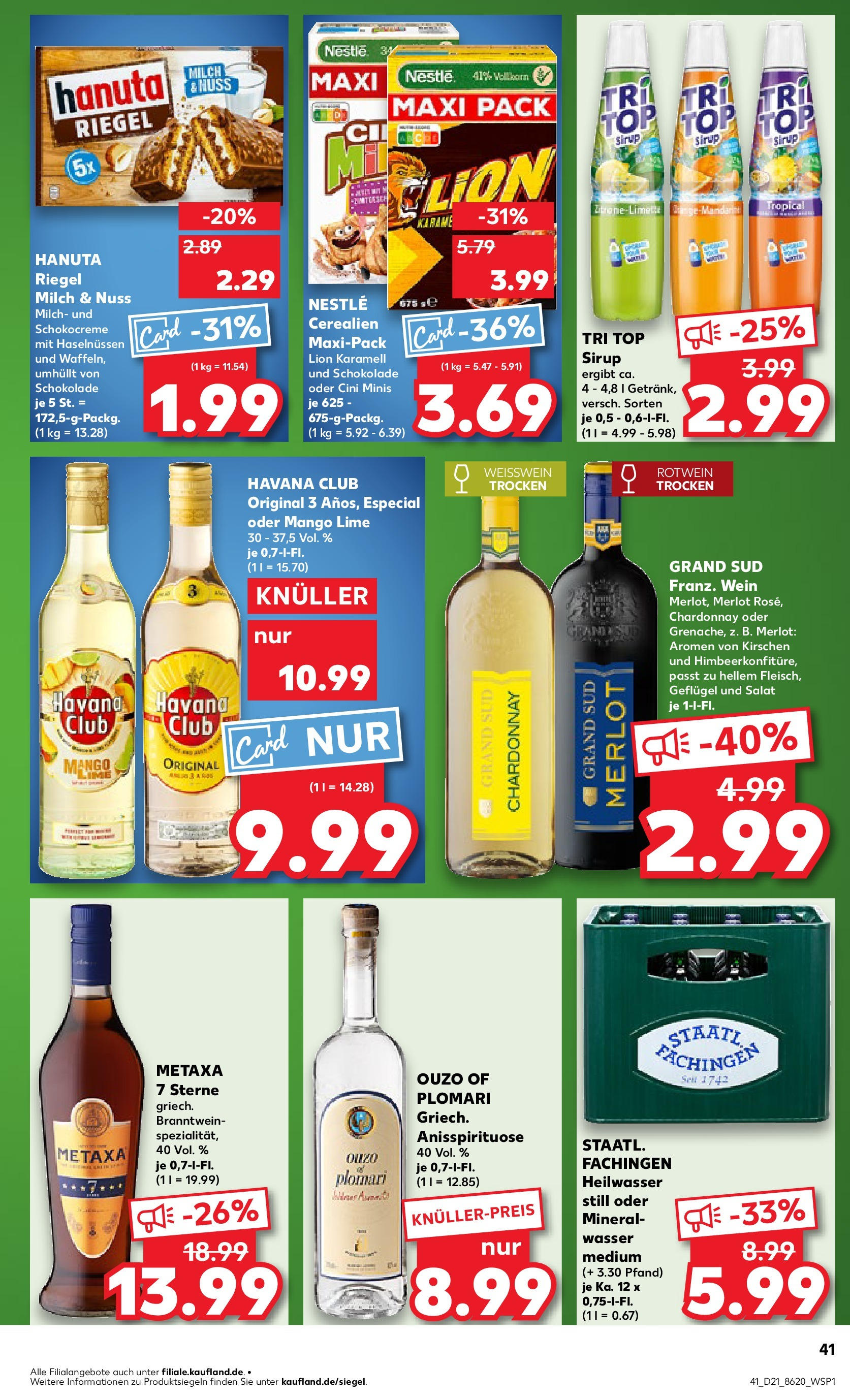 Kaufland prospekt Bad Kreuznach (ab 22.05.2025) » Angebote Online | Seite: 41 | Produkte: Milch, Weißwein, Kirschen, Salat Kaufland prospekt Bad Kreuznach (ab 22.05.2025) » Angebote Online zum Blättern | Seite: 41 | Produkte: Milch, Weißwein, Kirschen, Salat