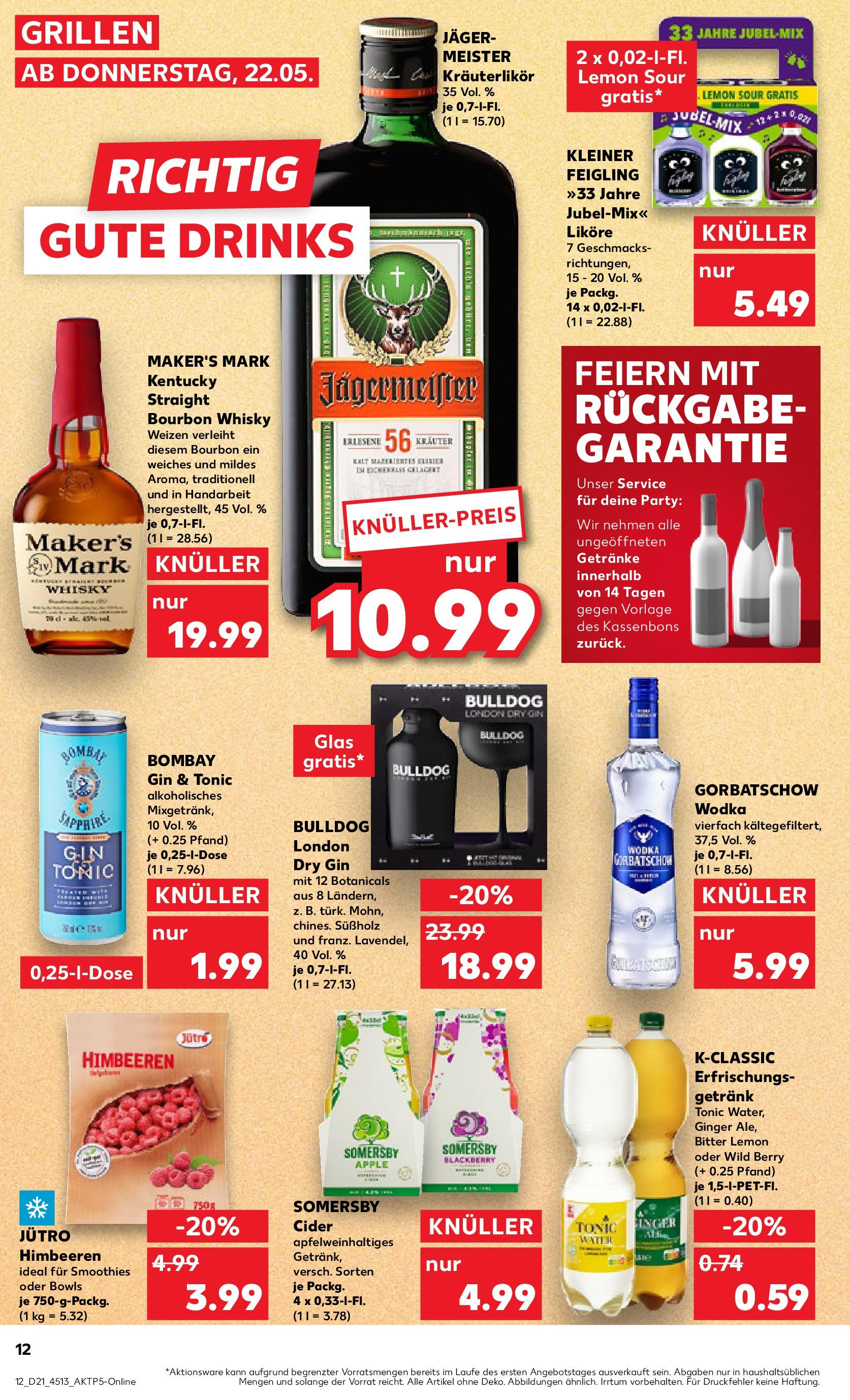 Kaufland prospekt Metzingen (ab 21.05.2025) » Angebote Online | Seite: 12 | Produkte: Whisky, Apple, Jägermeister, Wodka gorbatschow Kaufland prospekt Metzingen (ab 21.05.2025) » Angebote Online zum Blättern | Seite: 12 | Produkte: Whisky, Apple, Jägermeister, Wodka gorbatschow