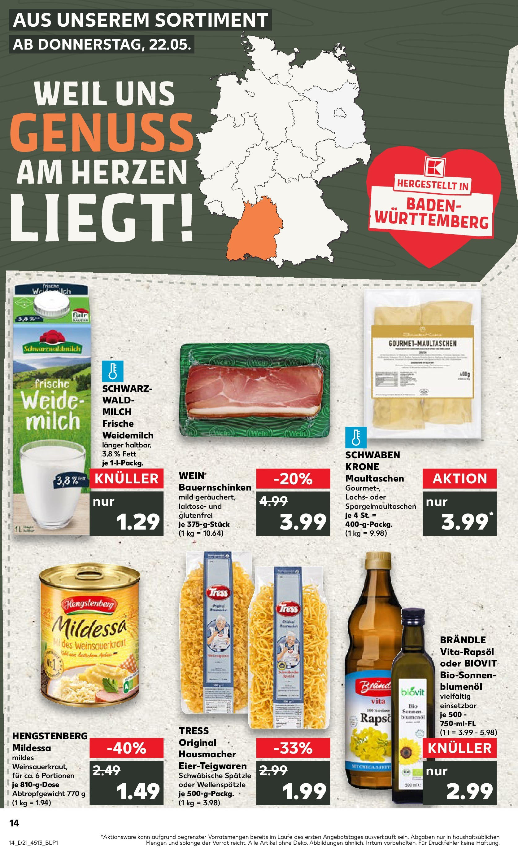 Kaufland prospekt Metzingen (ab 21.05.2025) » Angebote Online | Seite: 14 | Produkte: Lachs, Pasta, Wein, Maultaschen Kaufland prospekt Metzingen (ab 21.05.2025) » Angebote Online zum Blättern | Seite: 14 | Produkte: Lachs, Pasta, Wein, Maultaschen