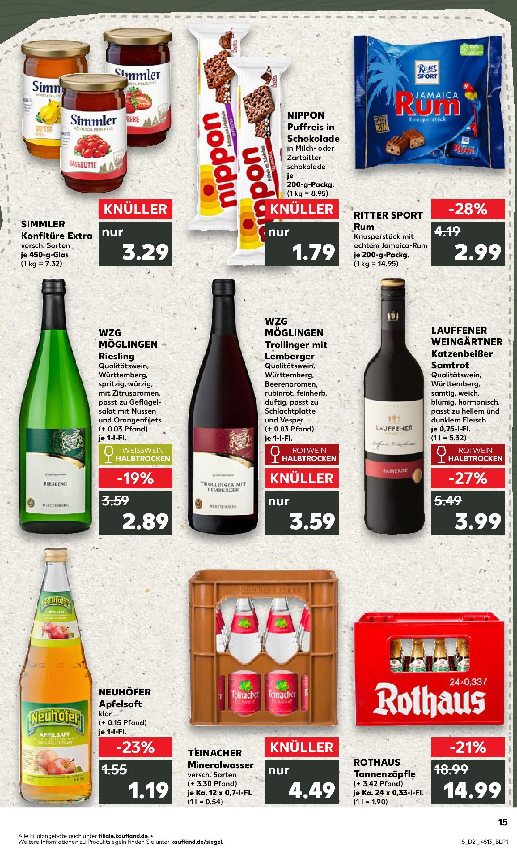 Kaufland prospekt Metzingen (ab 21.05.2025) » Angebote Online | Seite: 15 | Produkte: Milch, Schokolade, Weißwein, Ritter sport Kaufland prospekt Metzingen (ab 21.05.2025) » Angebote Online zum Blättern | Seite: 15 | Produkte: Milch, Schokolade, Weißwein, Ritter sport