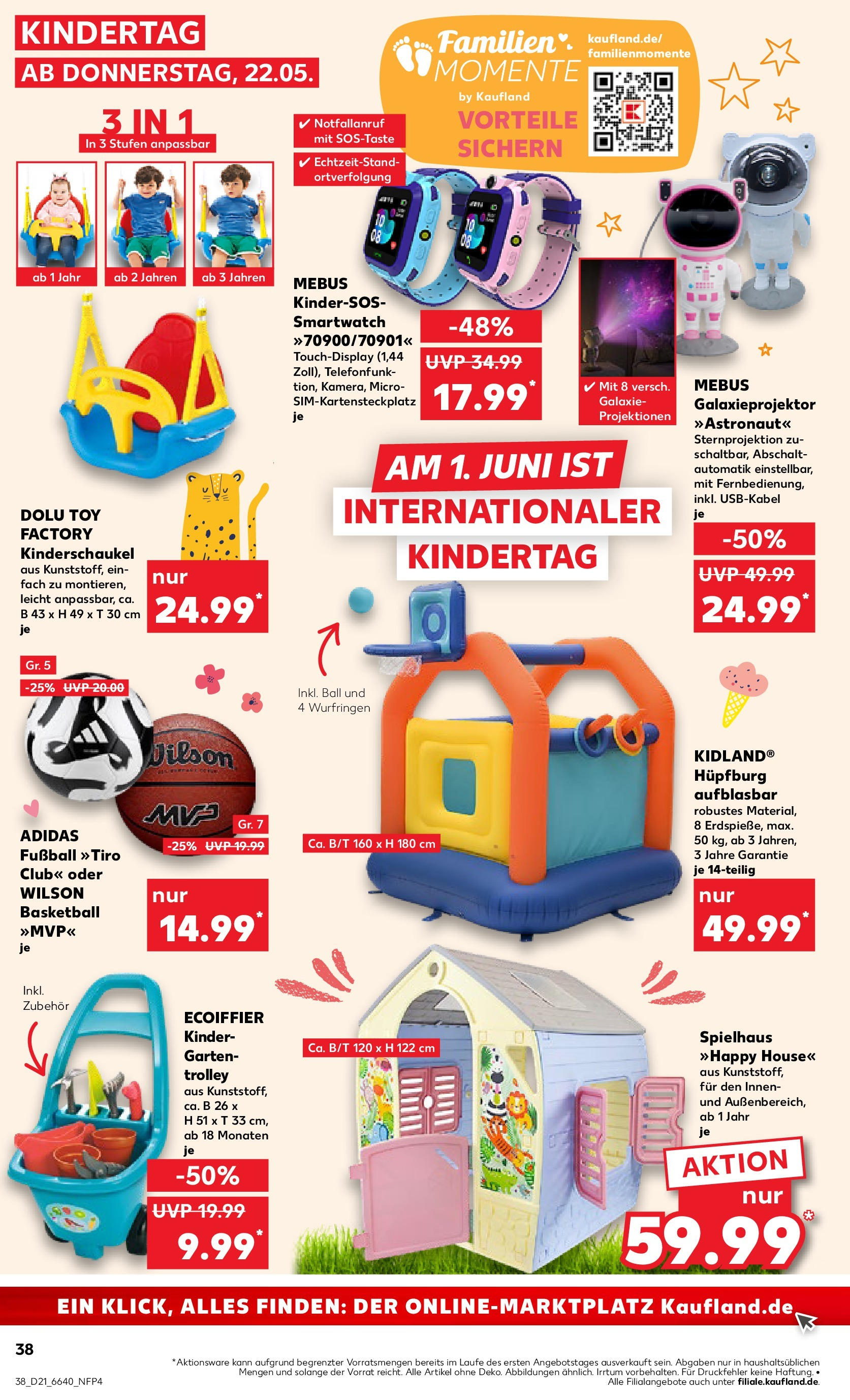 Kaufland prospekt Metzingen (ab 21.05.2025) » Angebote Online | Seite: 38 | Produkte: Smartwatch, Fußball, Basketball Kaufland prospekt Metzingen (ab 21.05.2025) » Angebote Online zum Blättern | Seite: 38 | Produkte: Smartwatch, Fußball, Basketball
