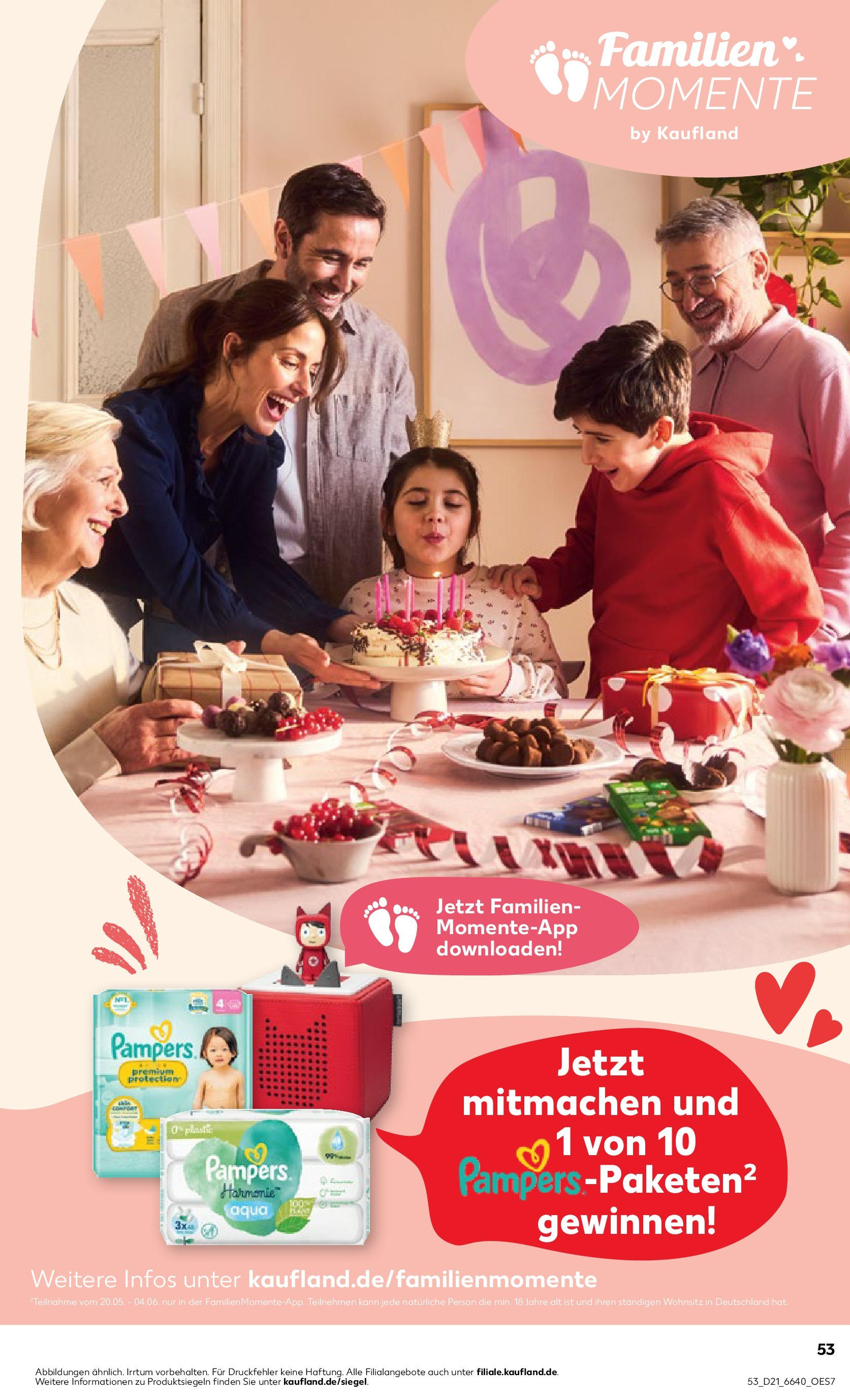 Kaufland prospekt Metzingen (ab 21.05.2025) » Angebote Online | Seite: 53 | Produkte: Pampers Kaufland prospekt Metzingen (ab 21.05.2025) » Angebote Online zum Blättern | Seite: 53 | Produkte: Pampers