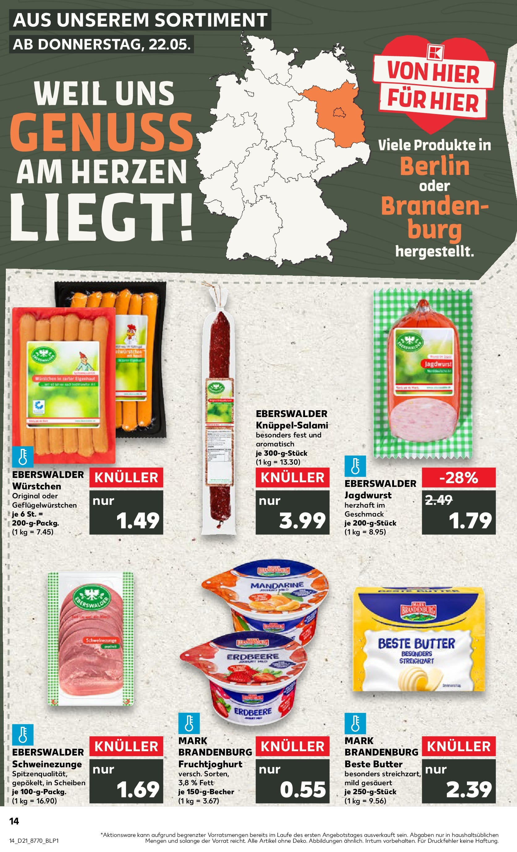 Kaufland prospekt Berlin (ab 21.05.2025) » Angebote Online | Seite: 14 Kaufland prospekt Berlin (ab 21.05.2025) » Angebote Online zum Blättern | Seite: 14
