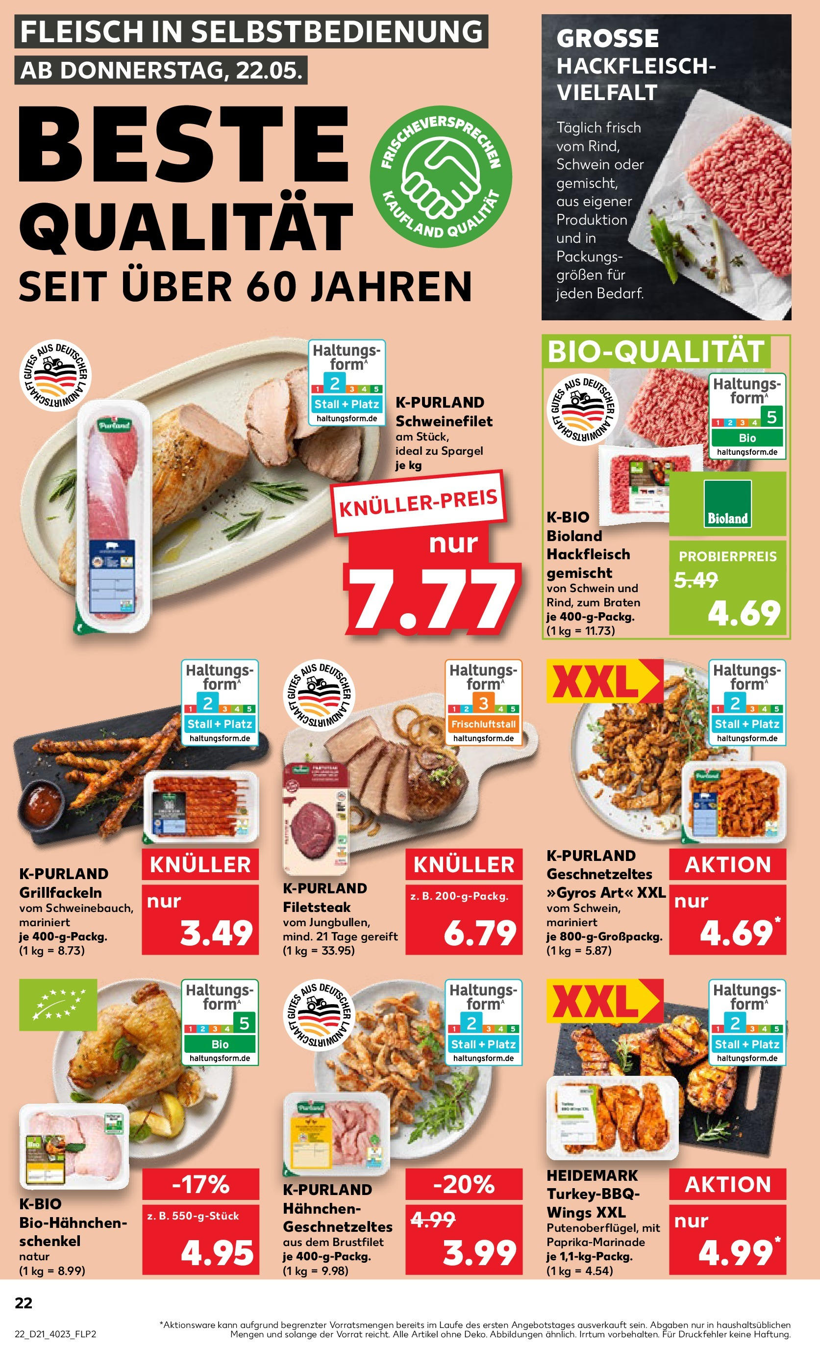 Kaufland prospekt Ludwigsfelde (ab 21.05.2025) » Angebote Online | Seite: 22 | Produkte: Spargel, Schweinefilet, Fleisch, Hackfleisch Kaufland prospekt Ludwigsfelde (ab 21.05.2025) » Angebote Online zum Blättern | Seite: 22 | Produkte: Spargel, Schweinefilet, Fleisch, Hackfleisch