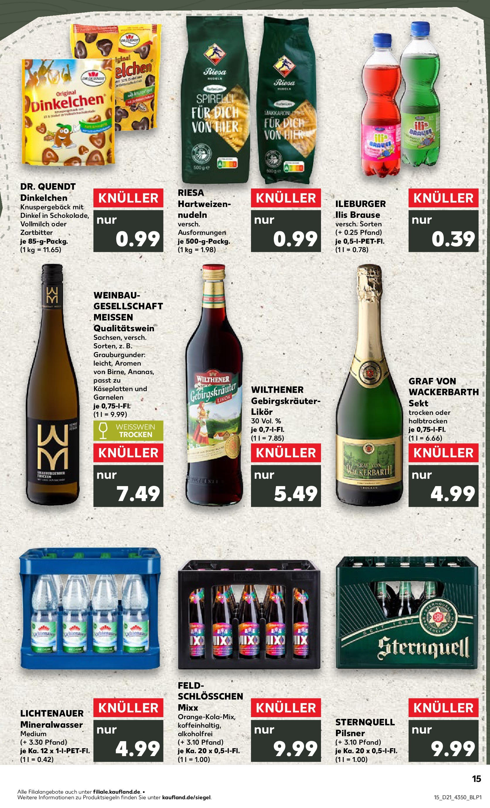Kaufland prospekt Stollberg (ab 21.05.2025) » Angebote Online | Seite: 15 | Produkte: Wilthener, Weißwein, Likör, Mineralwasser Kaufland prospekt Stollberg (ab 21.05.2025) » Angebote Online zum Blättern | Seite: 15 | Produkte: Wilthener, Weißwein, Likör, Mineralwasser