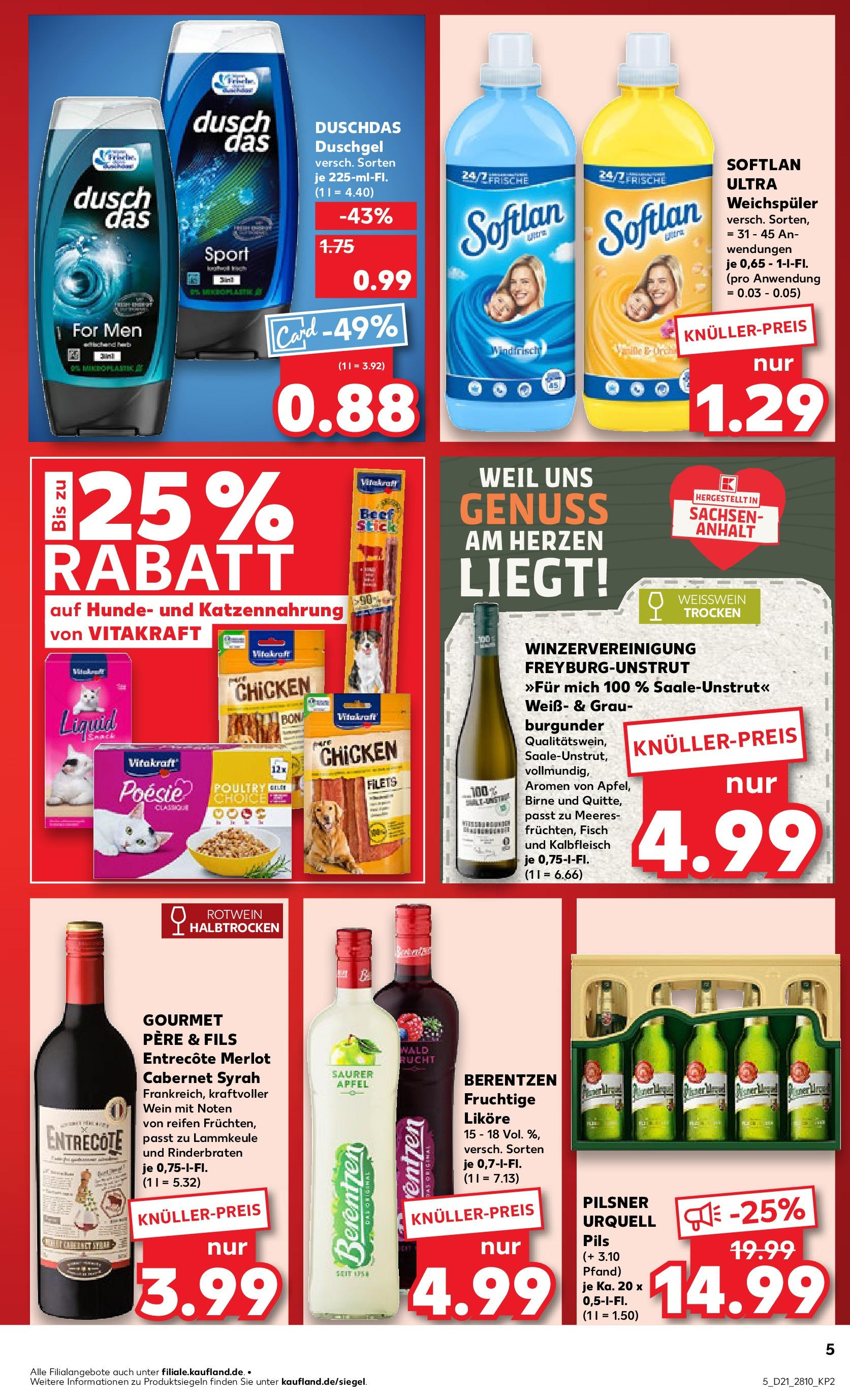 Kaufland prospekt Dessau-Roßlau (ab 21.05.2025) » Angebote Online | Seite: 5 | Produkte: Weißwein, Pils, Äpfel, Weichspüler Kaufland prospekt Dessau-Roßlau (ab 21.05.2025) » Angebote Online zum Blättern | Seite: 5 | Produkte: Weißwein, Pils, Äpfel, Weichspüler