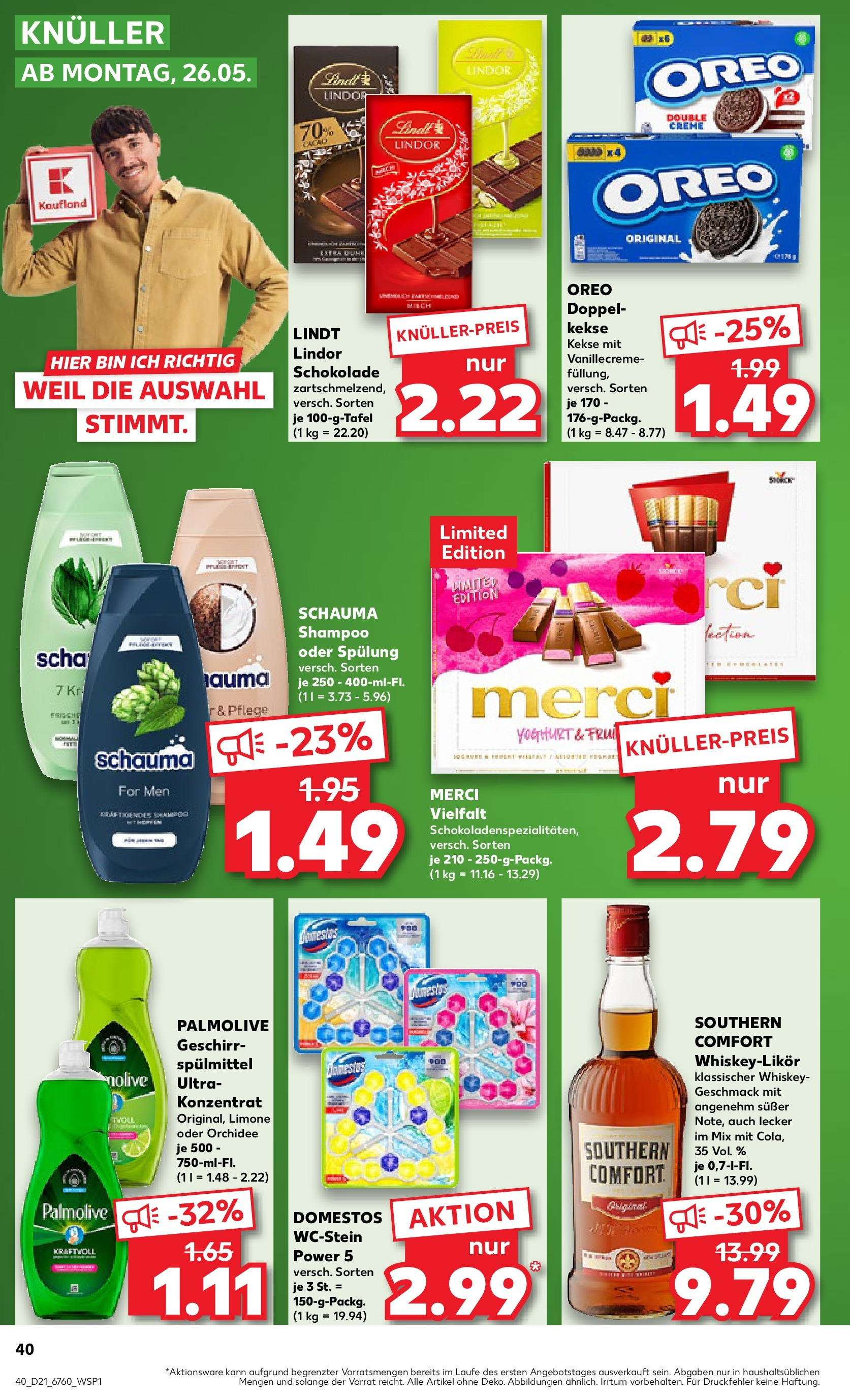 Kaufland prospekt Naila (ab 22.05.2025) » Angebote Online | Seite: 40 | Produkte: Milch, Lindt, Kekse, Whiskey Kaufland prospekt Naila (ab 22.05.2025) » Angebote Online zum Blättern | Seite: 40 | Produkte: Milch, Lindt, Kekse, Whiskey