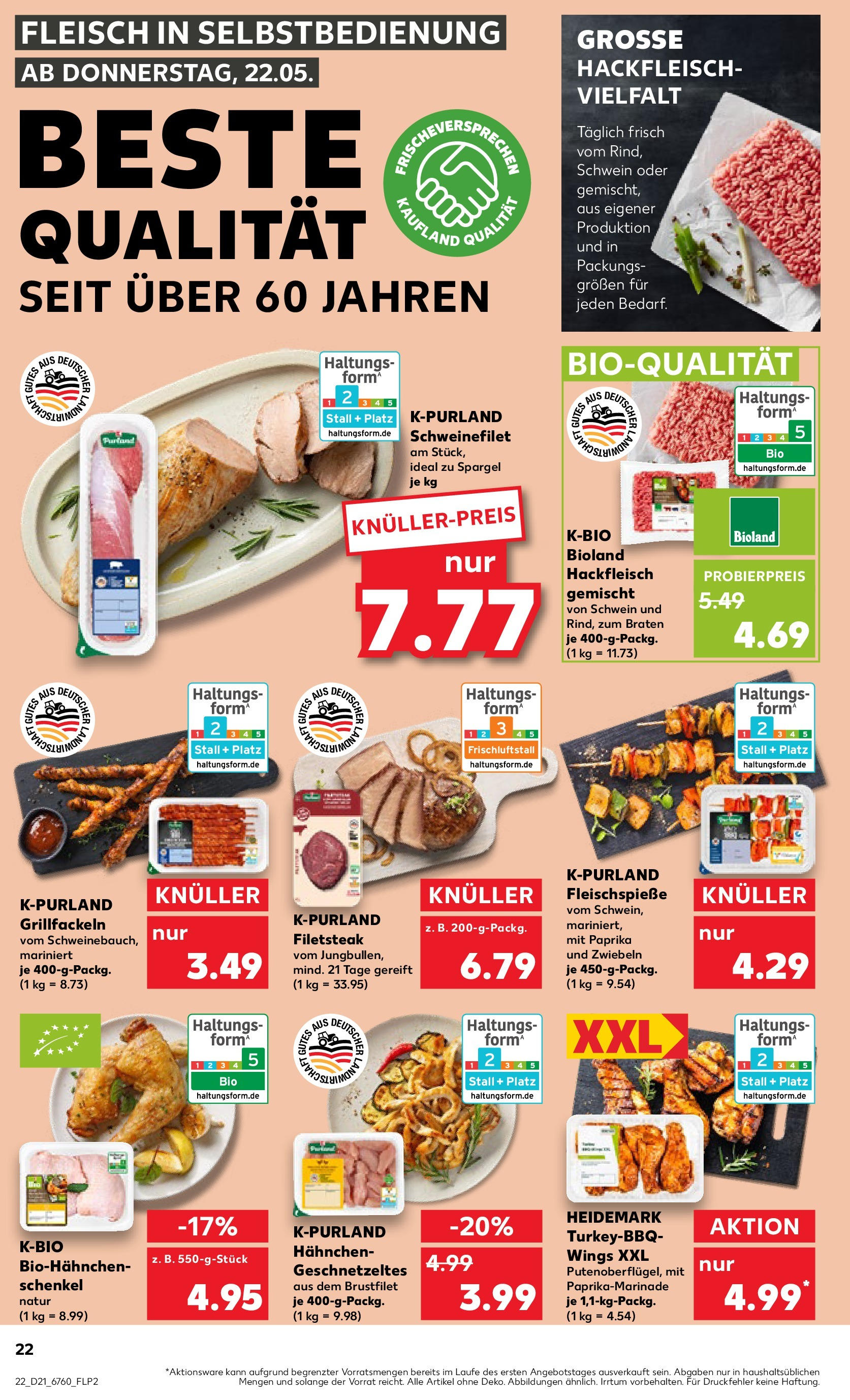 Kaufland prospekt Feuchtwangen (ab 21.05.2025) » Angebote Online | Seite: 22 | Produkte: Schweinefilet, Zwiebeln, Steak, Hackfleisch Kaufland prospekt Feuchtwangen (ab 21.05.2025) » Angebote Online zum Blättern | Seite: 22 | Produkte: Schweinefilet, Zwiebeln, Steak, Hackfleisch