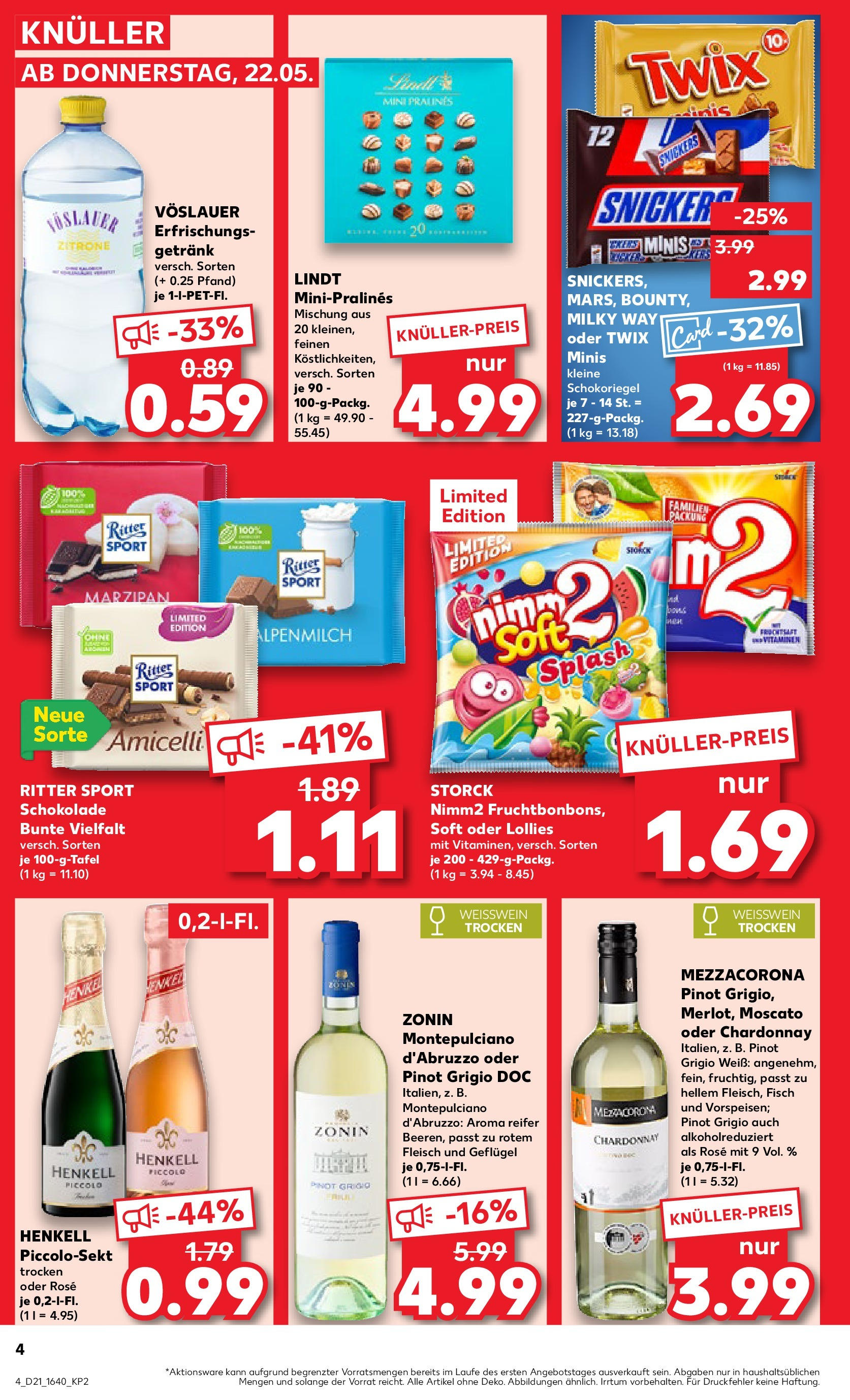 Kaufland prospekt Westerburg (ab 22.05.2025) » Angebote Online | Seite: 4 | Produkte: Weißwein, Snickers, Zitrone, Fleisch Kaufland prospekt Westerburg (ab 22.05.2025) » Angebote Online zum Blättern | Seite: 4 | Produkte: Weißwein, Snickers, Zitrone, Fleisch