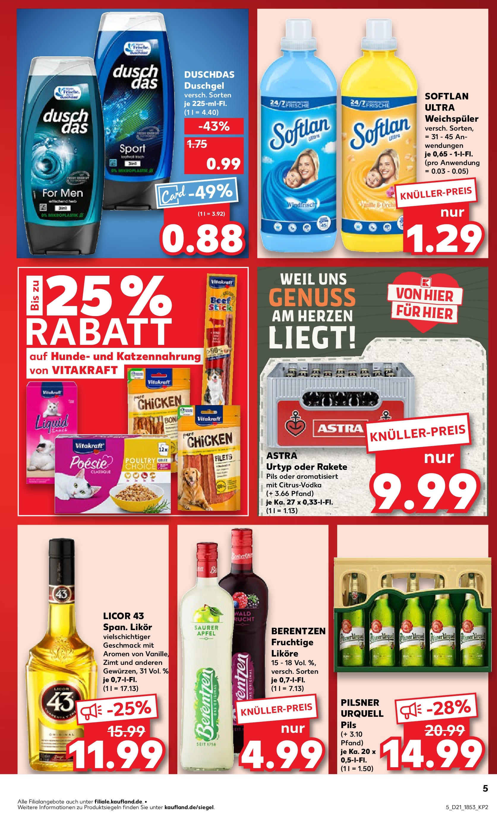Kaufland prospekt Bad Oldesloe (ab 22.05.2025) » Angebote Online | Seite: 5 | Produkte: Äpfel, Weichspüler, Duschdas, Pilsner urquell Kaufland prospekt Bad Oldesloe (ab 22.05.2025) » Angebote Online zum Blättern | Seite: 5 | Produkte: Äpfel, Weichspüler, Duschdas, Pilsner urquell