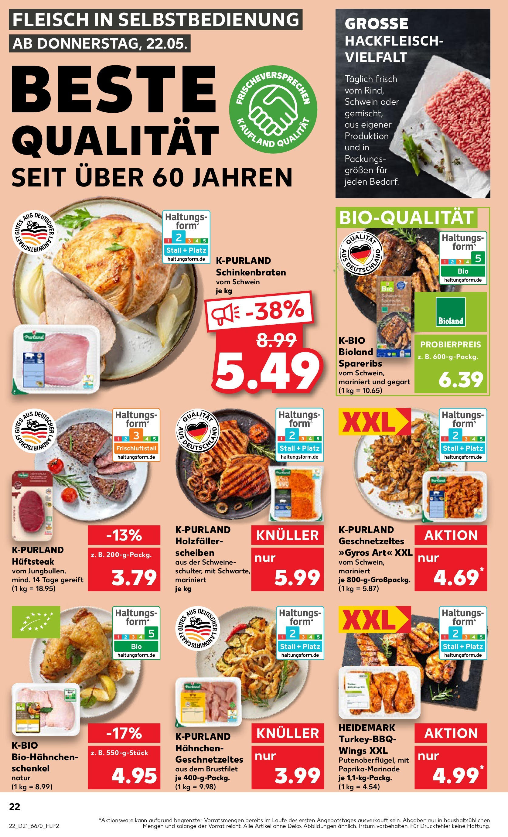 Kaufland prospekt Andernach (ab 21.05.2025) » Angebote Online | Seite: 22 | Produkte: Hahnchen, Steak, Fleisch, Hackfleisch Kaufland prospekt Andernach (ab 21.05.2025) » Angebote Online zum Blättern | Seite: 22 | Produkte: Hahnchen, Steak, Fleisch, Hackfleisch