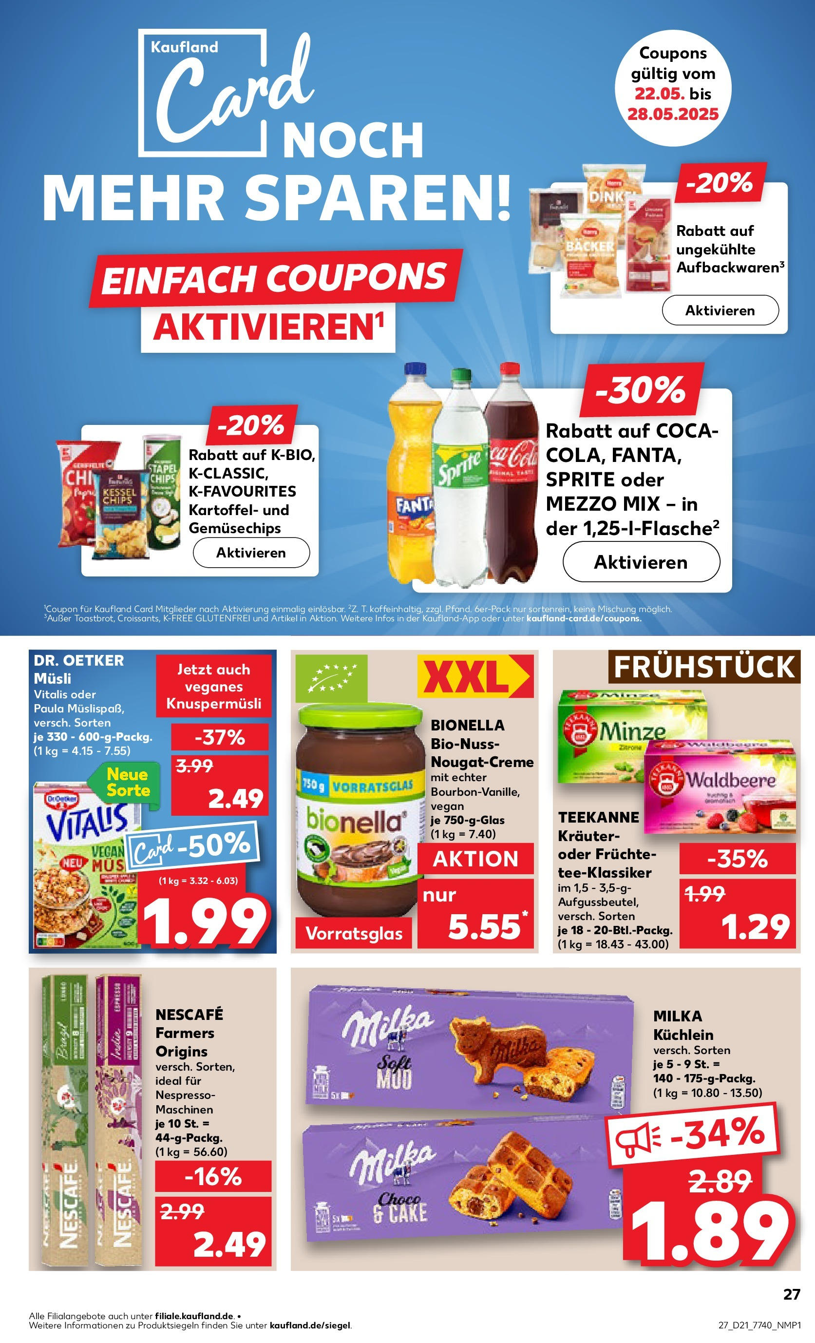 Kaufland prospekt Weiden In Der Oberpfalz (ab 21.05.2025) » Angebote Online | Seite: 27 | Produkte: Nescafe, Mezzo mix, Teekanne, Chips Kaufland prospekt Weiden In Der Oberpfalz (ab 21.05.2025) » Angebote Online zum Blättern | Seite: 27 | Produkte: Nescafe, Mezzo mix, Teekanne, Chips