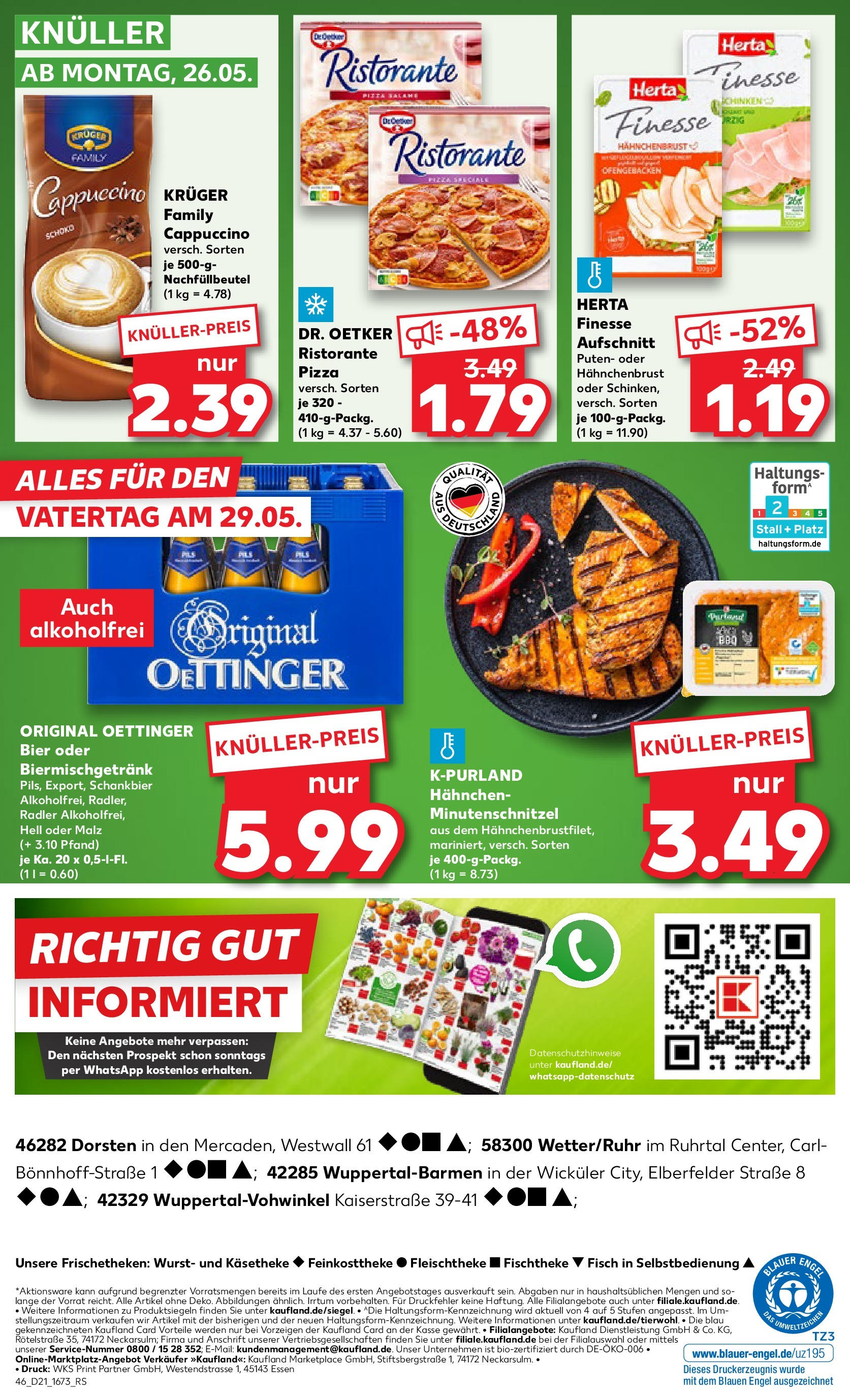 Kaufland prospekt Wuppertal (ab 22.05.2025) » Angebote Online | Seite: 46 | Produkte: Bier, Fisch, Radler, Hahnchenbrust Kaufland prospekt Wuppertal (ab 22.05.2025) » Angebote Online zum Blättern | Seite: 46 | Produkte: Bier, Fisch, Radler, Hahnchenbrust