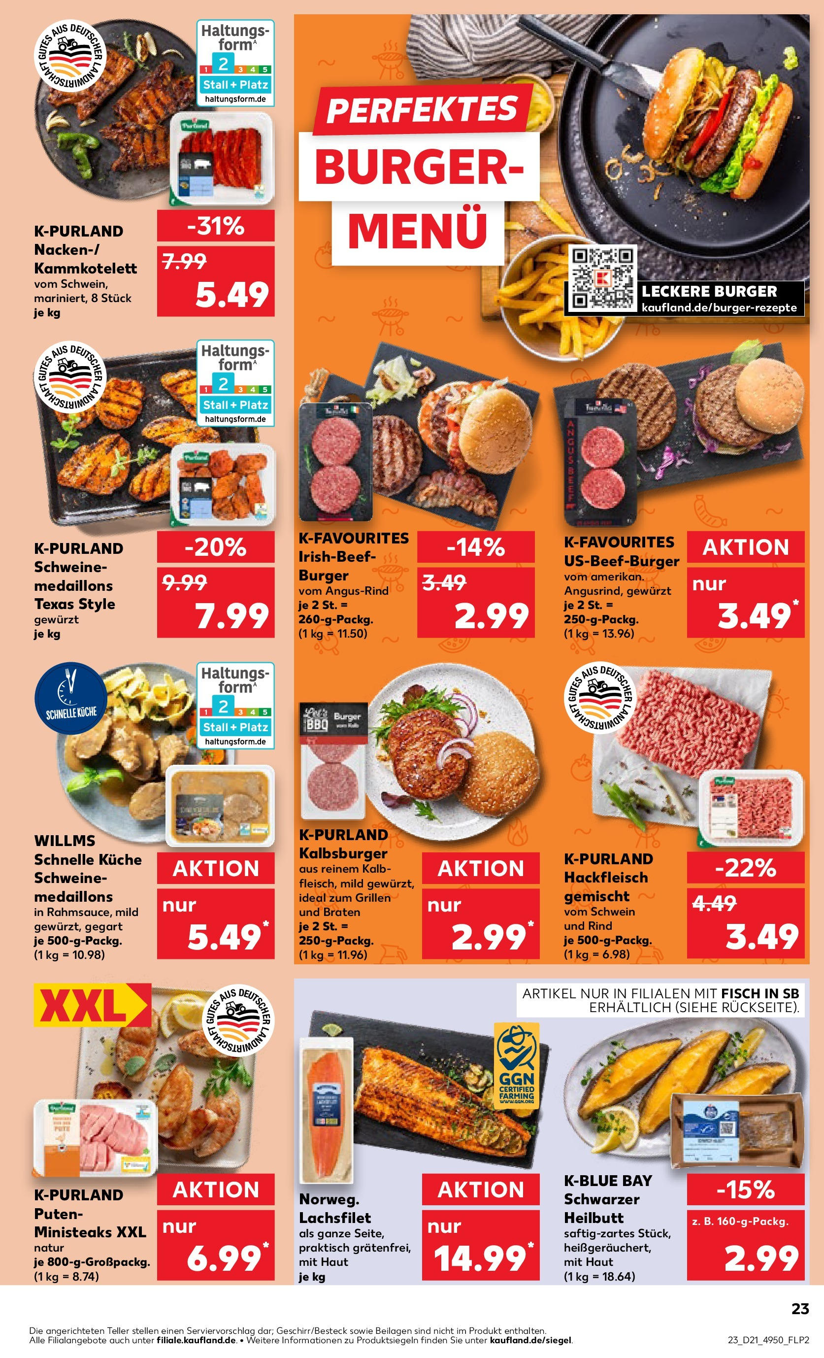 Kaufland prospekt Metzingen (ab 21.05.2025) » Angebote Online | Seite: 23 | Produkte: Küche, Burger, Fisch, Hackfleisch Kaufland prospekt Metzingen (ab 21.05.2025) » Angebote Online zum Blättern | Seite: 23 | Produkte: Küche, Burger, Fisch, Hackfleisch