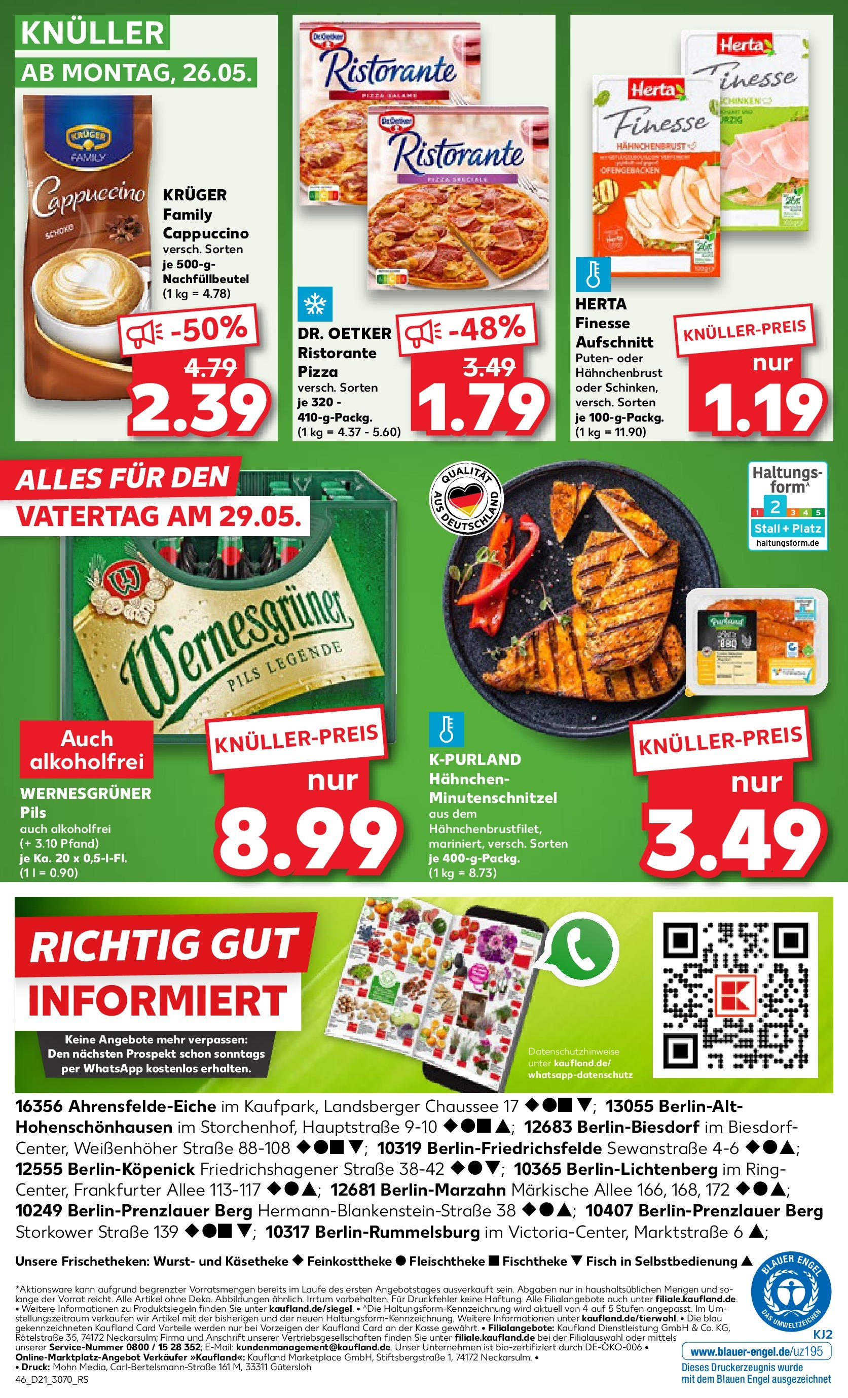 Kaufland prospekt Ahrensfelde (ab 25.05.2025) » Angebote Online | Seite: 7 | Produkte: Ristorante, Hahnchen, Wernesgruner, Hahnchenbrust Kaufland prospekt Ahrensfelde (ab 25.05.2025) » Angebote Online zum Blättern | Seite: 7 | Produkte: Ristorante, Hahnchen, Wernesgruner, Hahnchenbrust