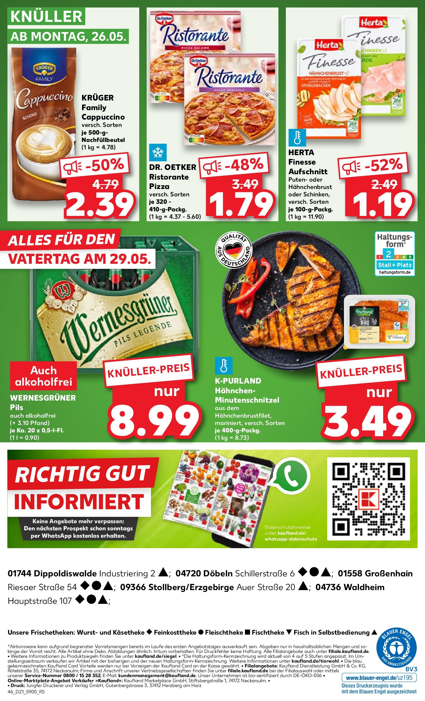 Kaufland prospekt Stollberg (ab 21.05.2025) » Angebote Online | Seite: 46 | Produkte: Ristorante, Hahnchen, Pils, Wurst Kaufland prospekt Stollberg (ab 21.05.2025) » Angebote Online zum Blättern | Seite: 46 | Produkte: Ristorante, Hahnchen, Pils, Wurst