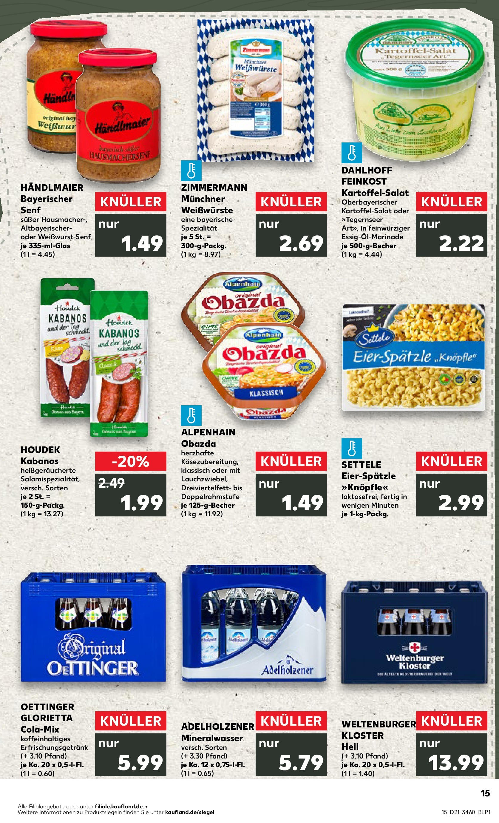 Kaufland prospekt Weiden In Der Oberpfalz (ab 21.05.2025) » Angebote Online | Seite: 15 | Produkte: Adelholzener, Oettinger, Pasta, Salat Kaufland prospekt Weiden In Der Oberpfalz (ab 21.05.2025) » Angebote Online zum Blättern | Seite: 15 | Produkte: Adelholzener, Oettinger, Pasta, Salat