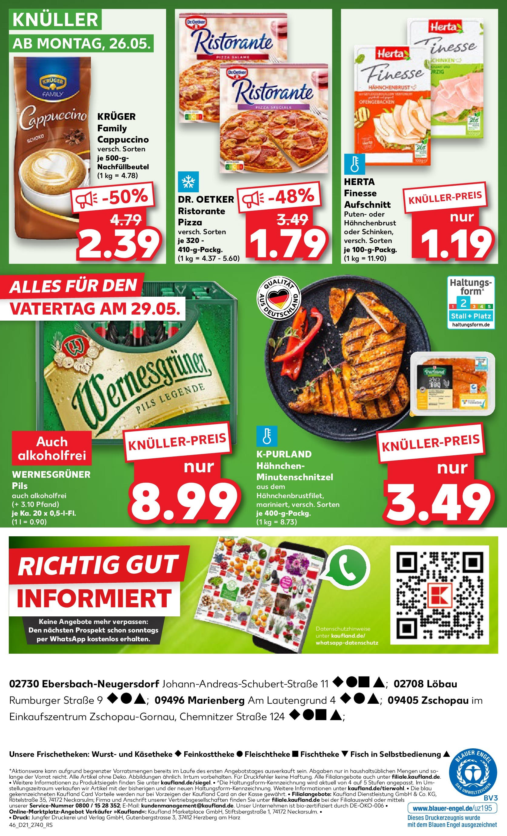 Kaufland prospekt Marienberg (ab 21.05.2025) » Angebote Online | Seite: 46 | Produkte: Ristorante, Hahnchen, Pils, Hahnchenbrust Kaufland prospekt Marienberg (ab 21.05.2025) » Angebote Online zum Blättern | Seite: 46 | Produkte: Ristorante, Hahnchen, Pils, Hahnchenbrust