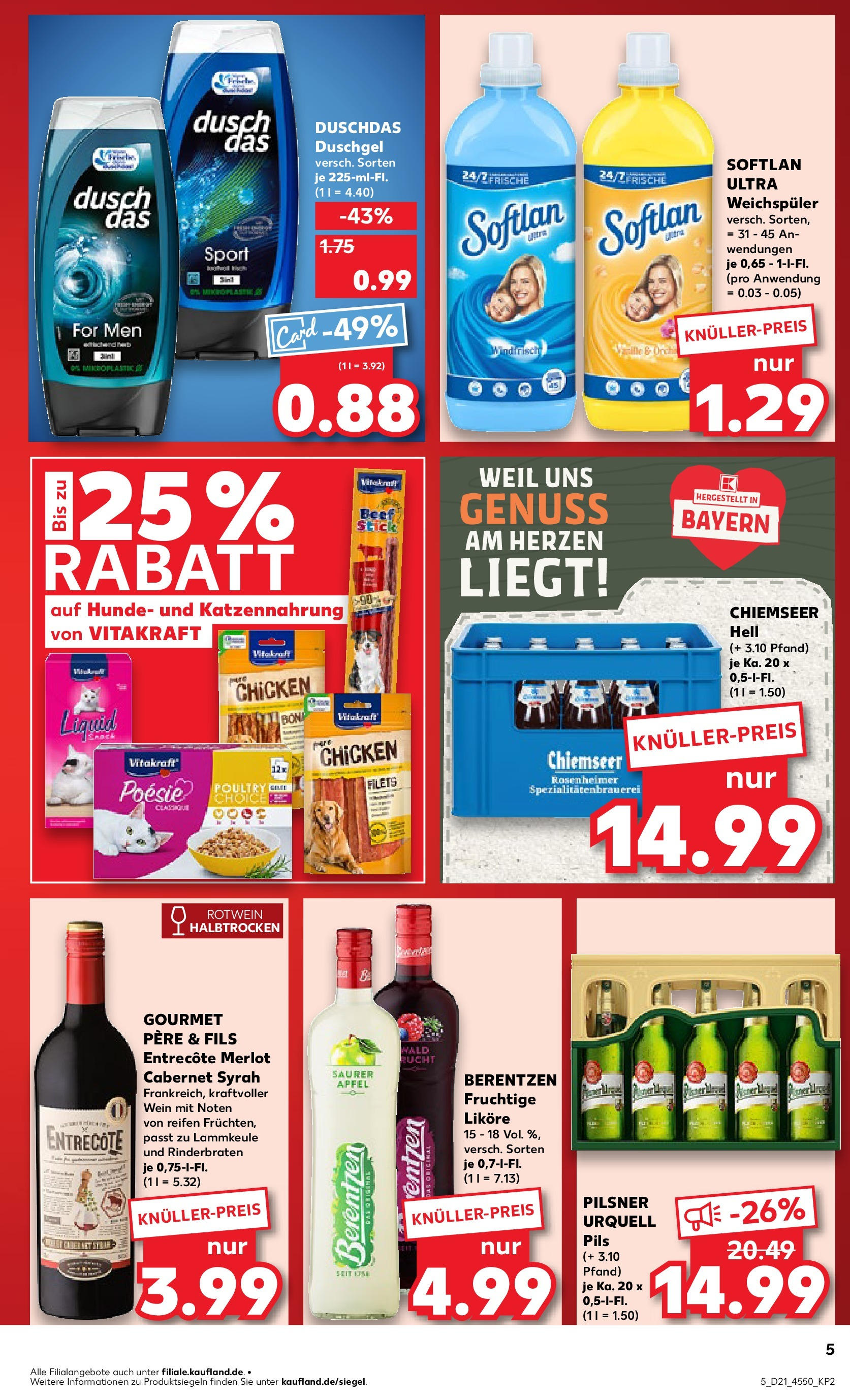 Kaufland prospekt Moosburg An Der Isar (ab 21.05.2025) » Angebote Online | Seite: 5 | Produkte: Rotwein, Rotwein halbtrocken, Merlot, Pils Kaufland prospekt Moosburg An Der Isar (ab 21.05.2025) » Angebote Online zum Blättern | Seite: 5 | Produkte: Rotwein, Rotwein halbtrocken, Merlot, Pils