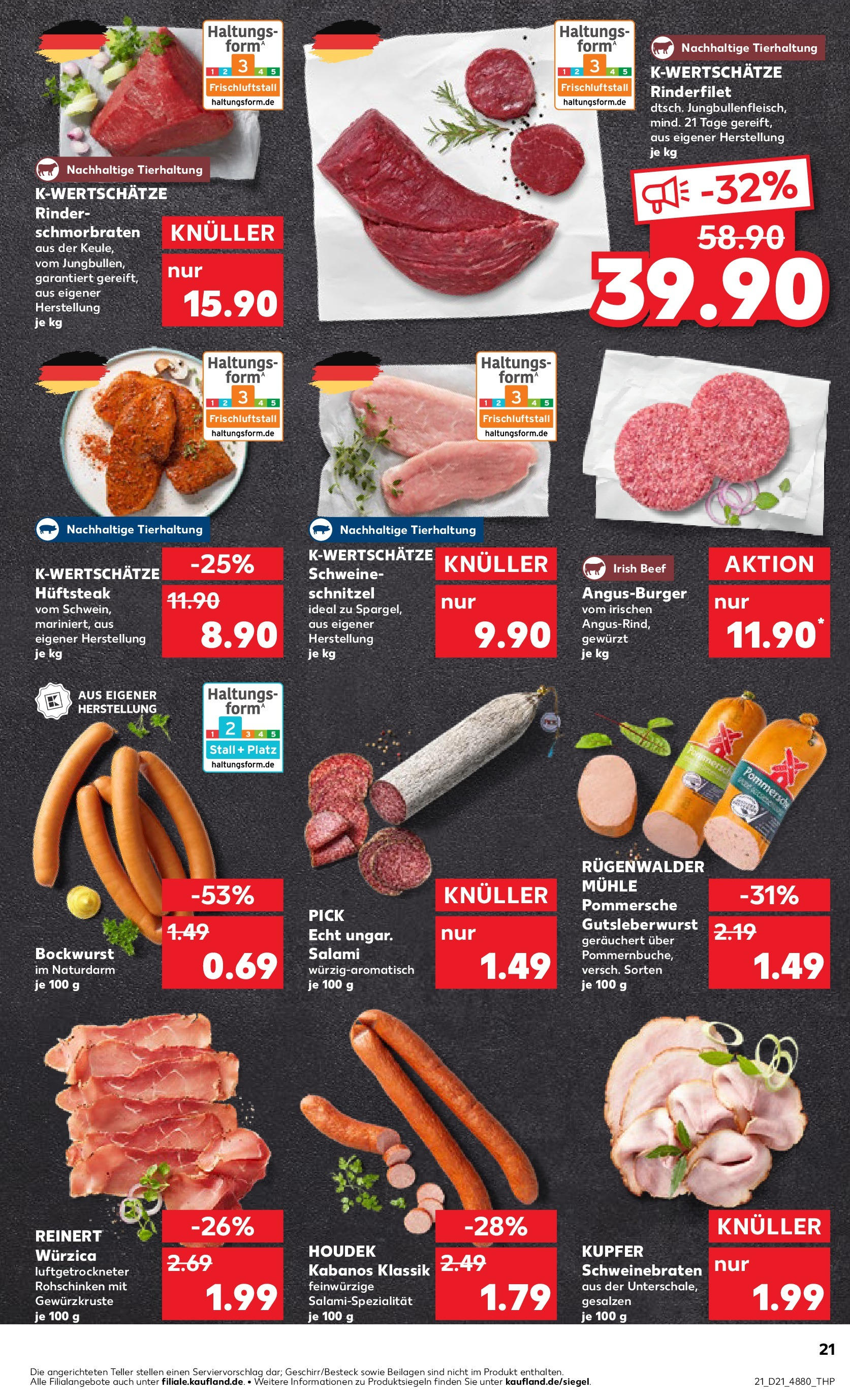 Kaufland prospekt Andernach (ab 21.05.2025) » Angebote Online | Seite: 21 | Produkte: Bockwurst, Mühle, Burger, Schnitzel Kaufland prospekt Andernach (ab 21.05.2025) » Angebote Online zum Blättern | Seite: 21 | Produkte: Bockwurst, Mühle, Burger, Schnitzel