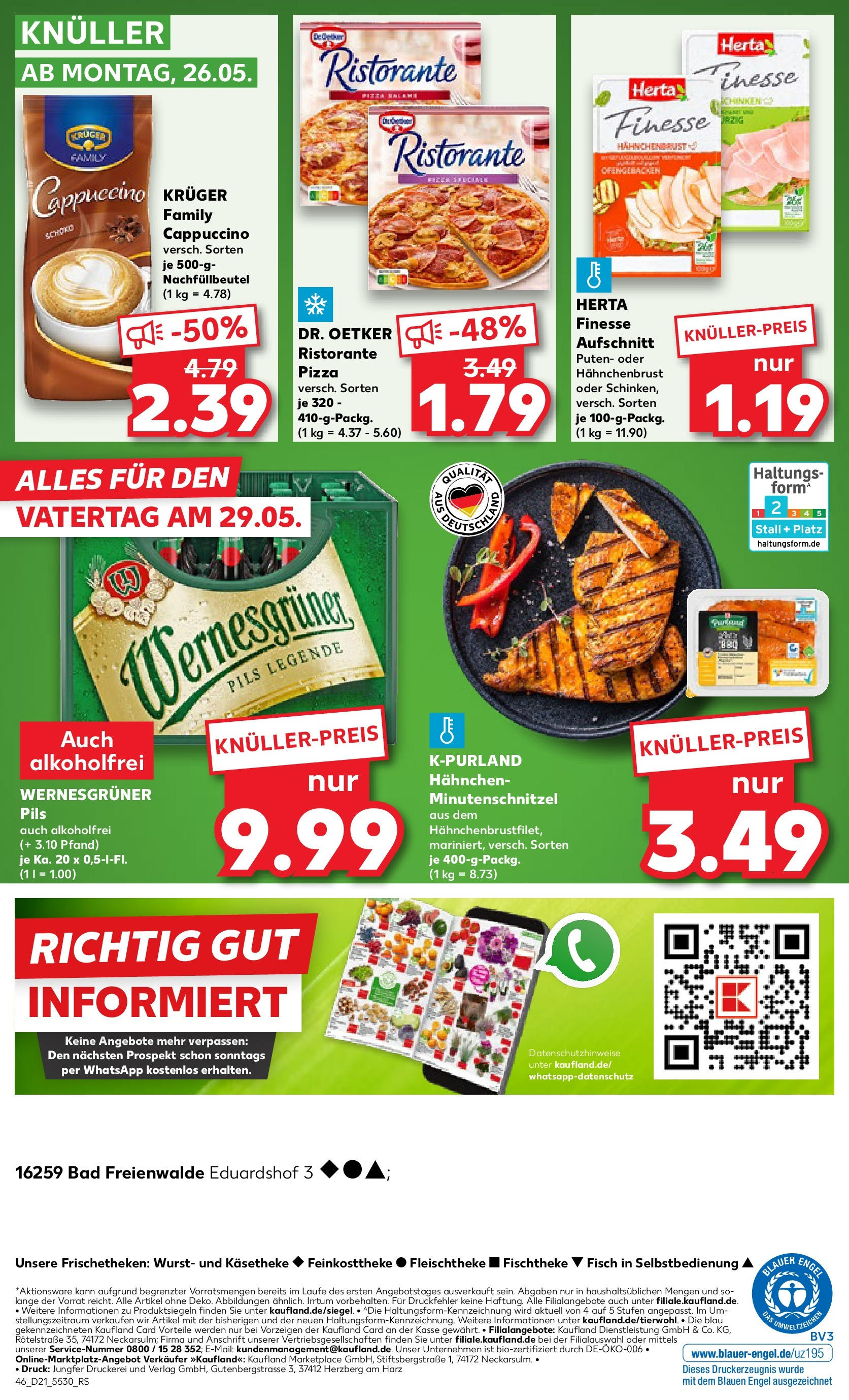 Kaufland prospekt Bad Freienwalde (Oder) (ab 21.05.2025) » Angebote Online | Seite: 46 | Produkte: Pils, Fisch, Wurst, Herta finesse Kaufland prospekt Bad Freienwalde (Oder) (ab 21.05.2025) » Angebote Online zum Blättern | Seite: 46 | Produkte: Pils, Fisch, Wurst, Herta finesse