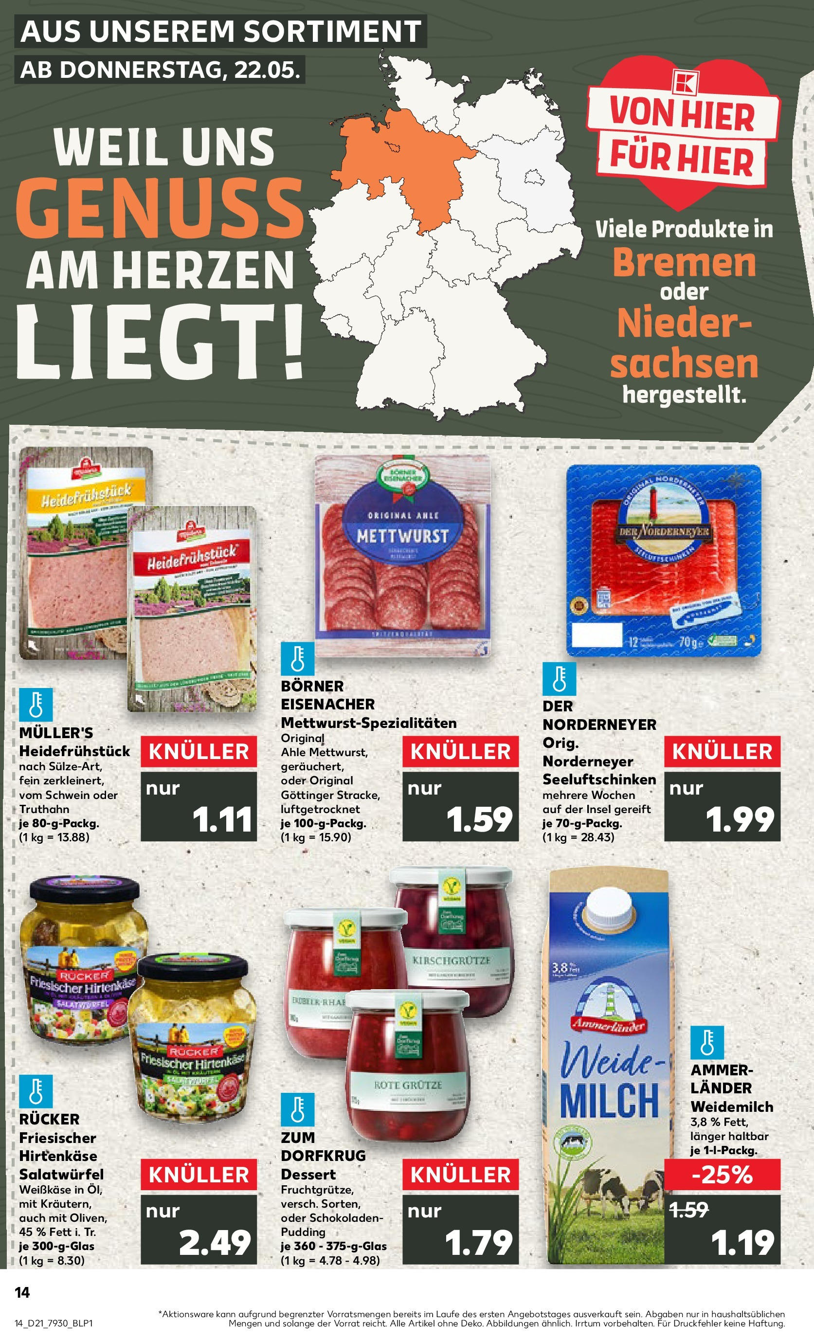 Kaufland prospekt Lüneburg (ab 22.05.2025) » Angebote Online | Seite: 14 | Produkte: Feta, Milch, Pudding Kaufland prospekt Lüneburg (ab 22.05.2025) » Angebote Online zum Blättern | Seite: 14 | Produkte: Feta, Milch, Pudding
