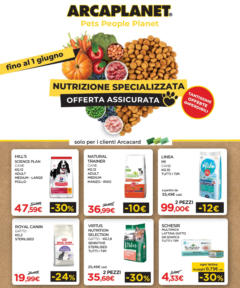Anteprima del volantino Arcaplanet - Nutrizione specializzata - offerta assicurata valido a partire dal 18.05.2025